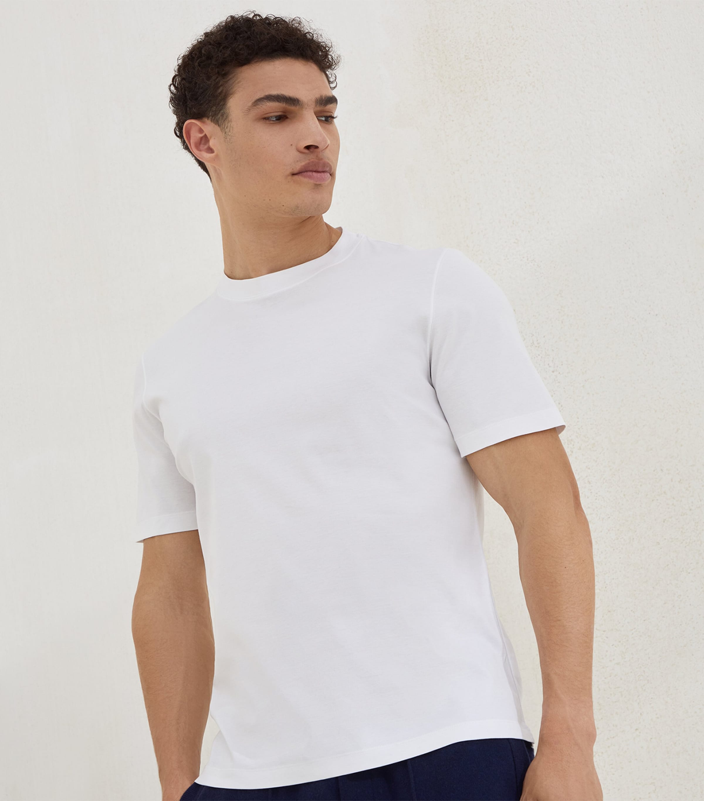 Cotton Crew-Neck T-Shirt C6159 Image 2