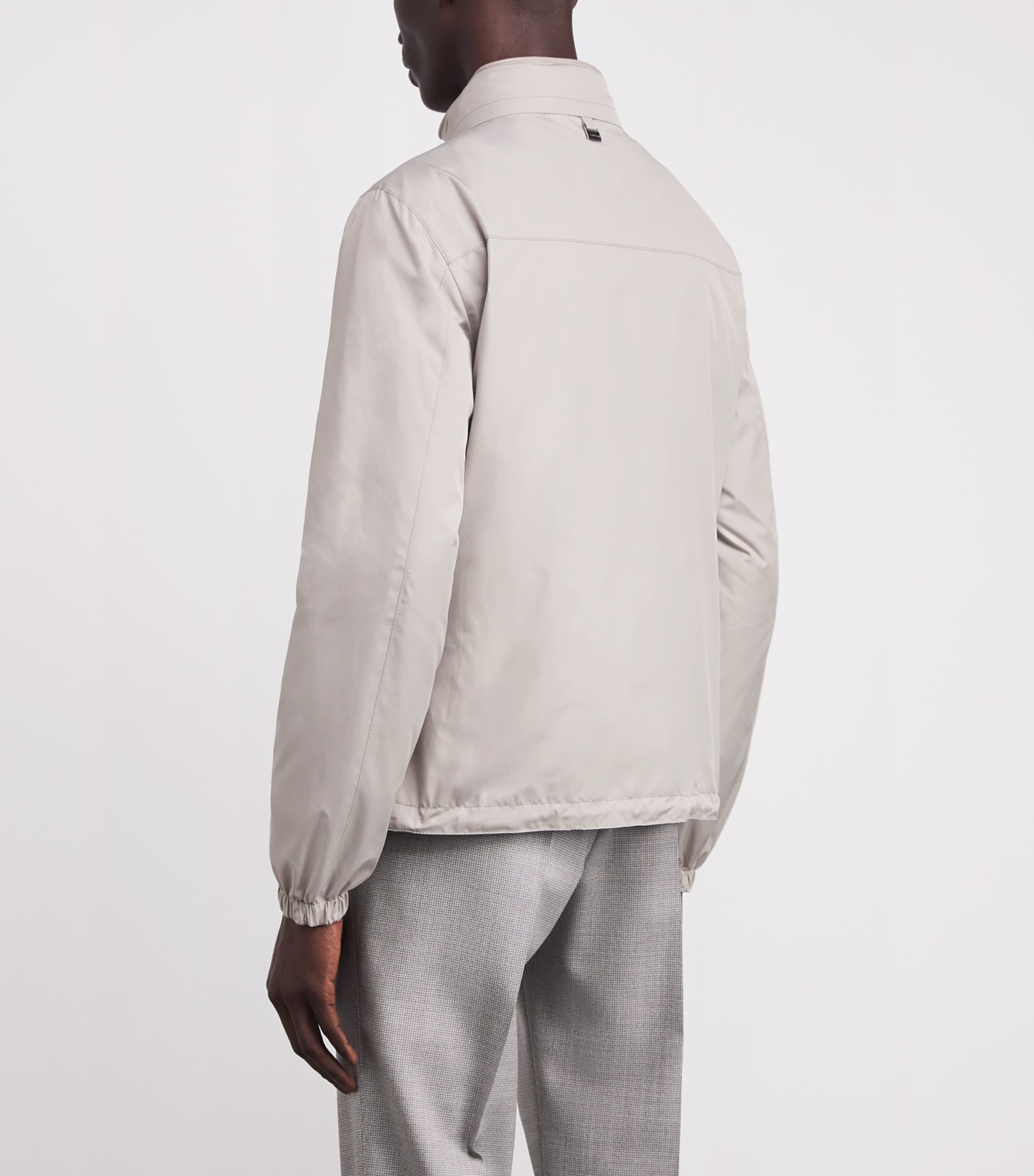 Water-Resistant Bomber Jacket 025 GREY DYED STEEL Image 4