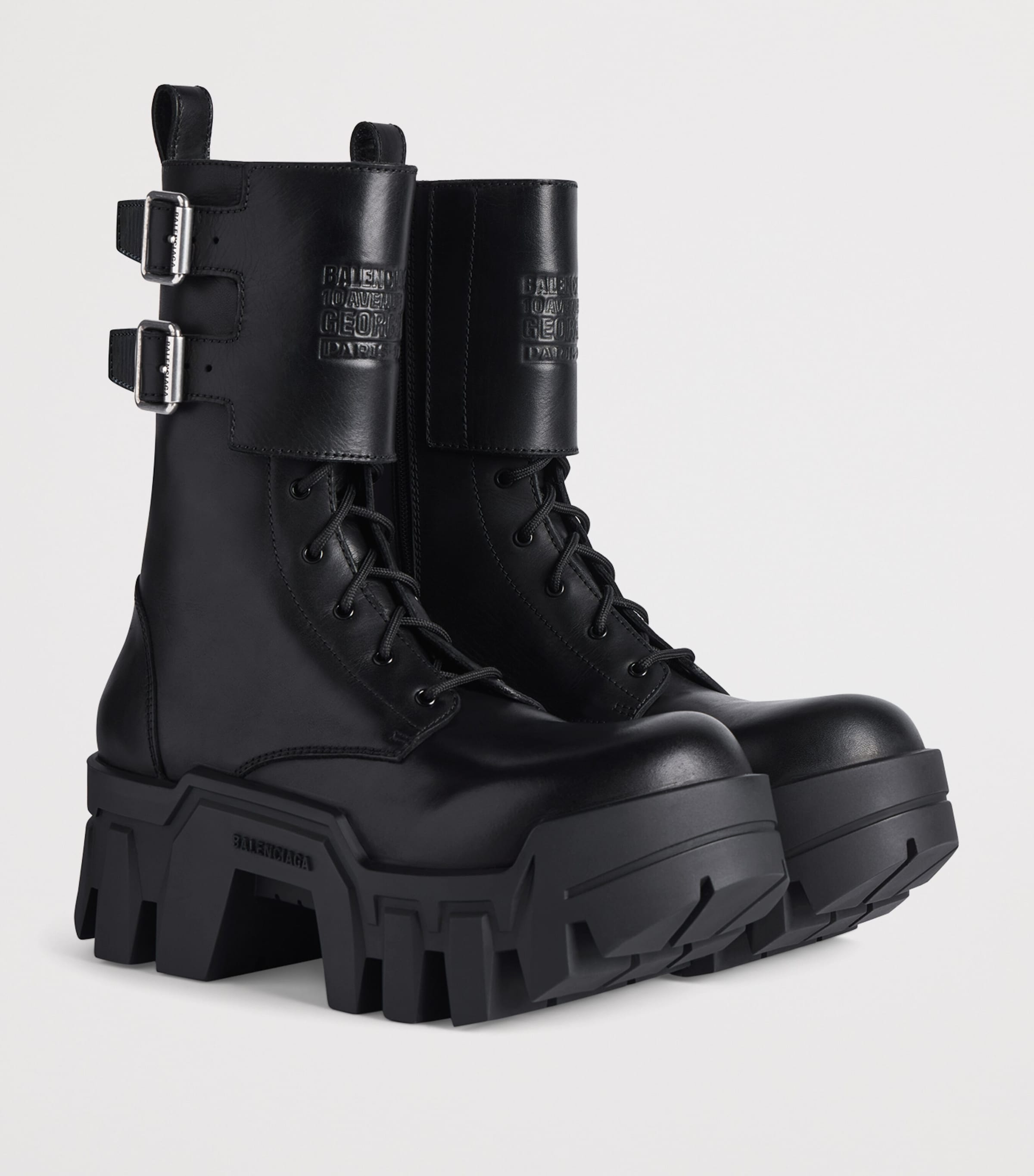 Balenciaga Bullskin Bulldozer Combat Boots 80 Image 4