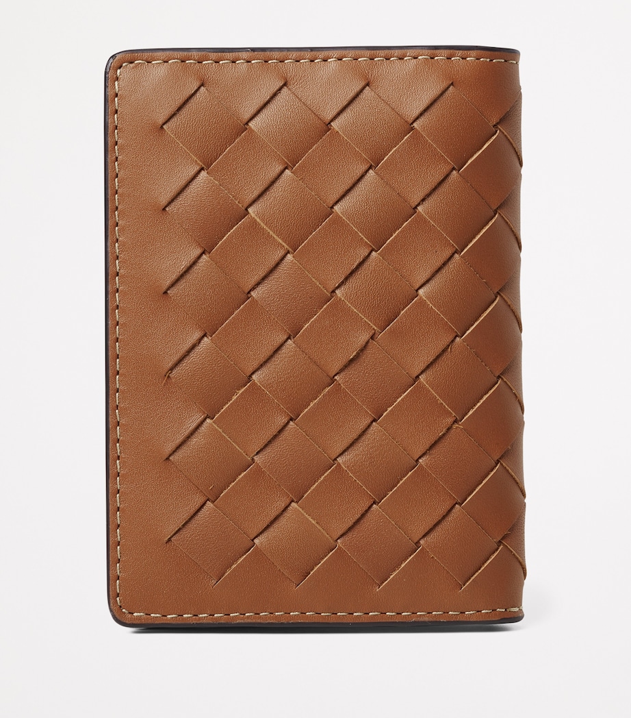 Woven Leather Card Case TAN Image 2