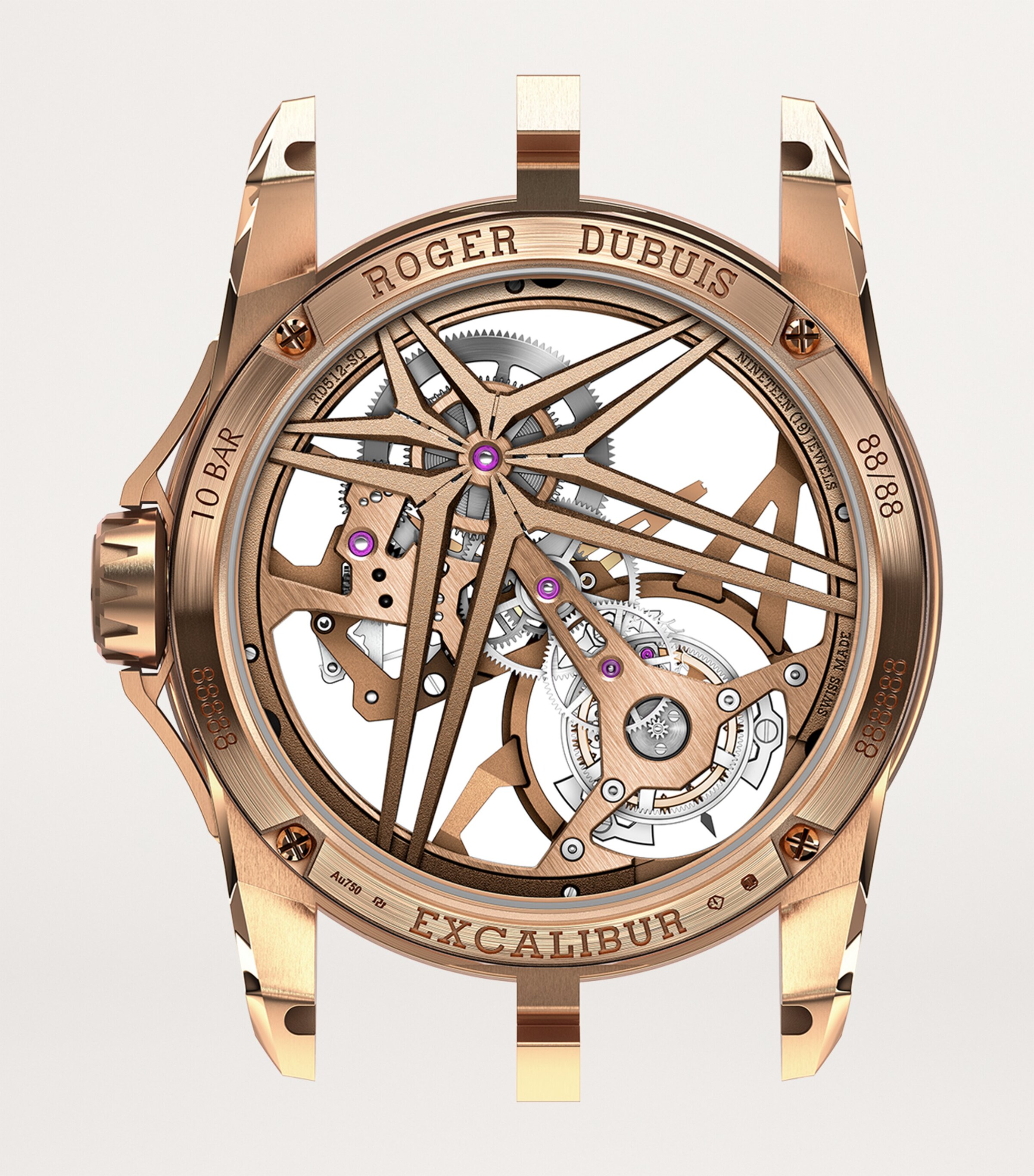 Roger Dubuis Rose Gold Excalibur Monotourbillon Watch 42mm Clear Image 3