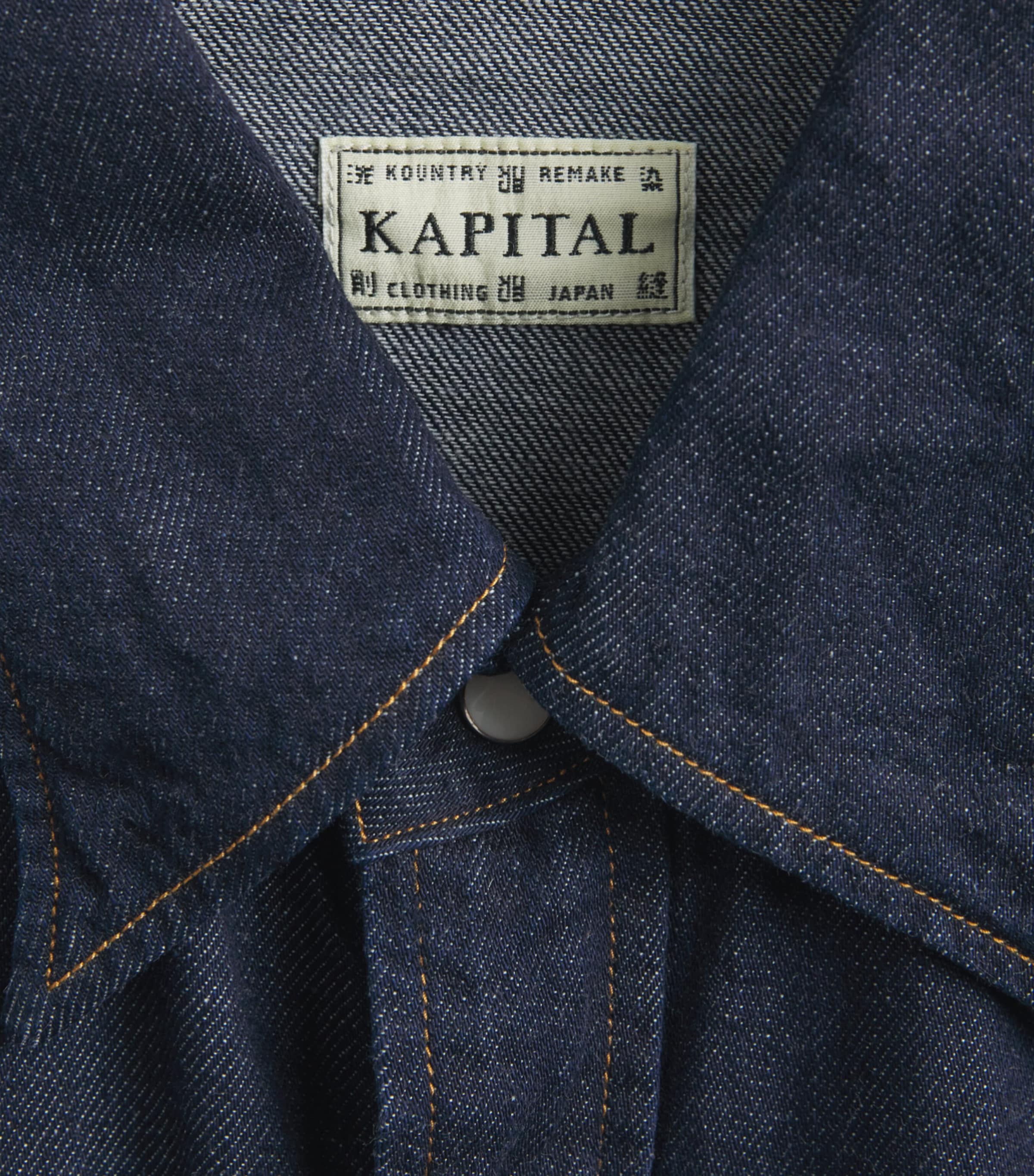 Kapital Mens Huskey Western Denim Shirt Idg Image 6