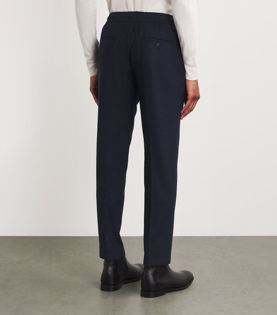 Wool-Cashmere-Blend Drawstring Trousers 800 Image 4
