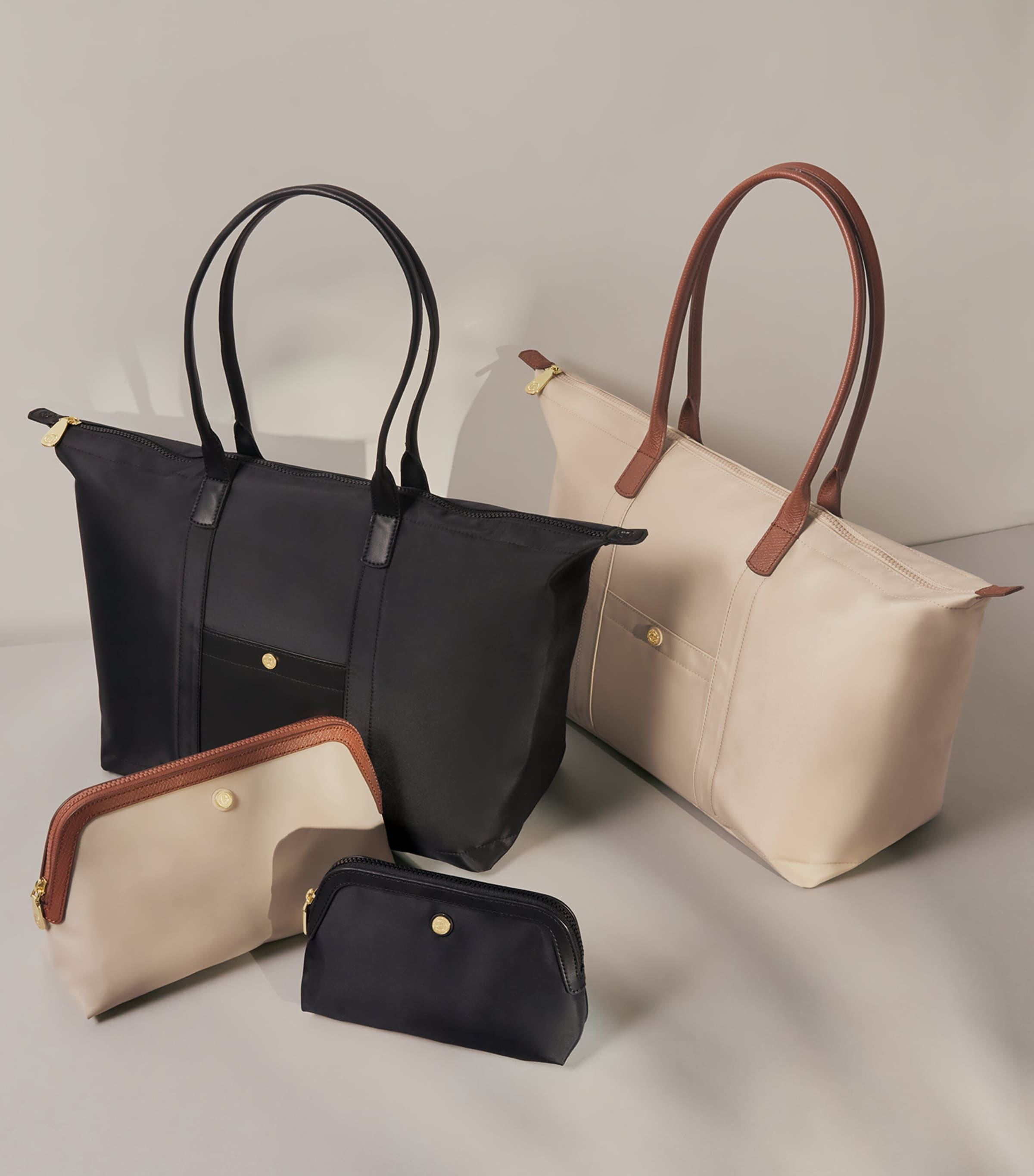 Harrods Medium Nylon Tote Bag Neutral Image 6