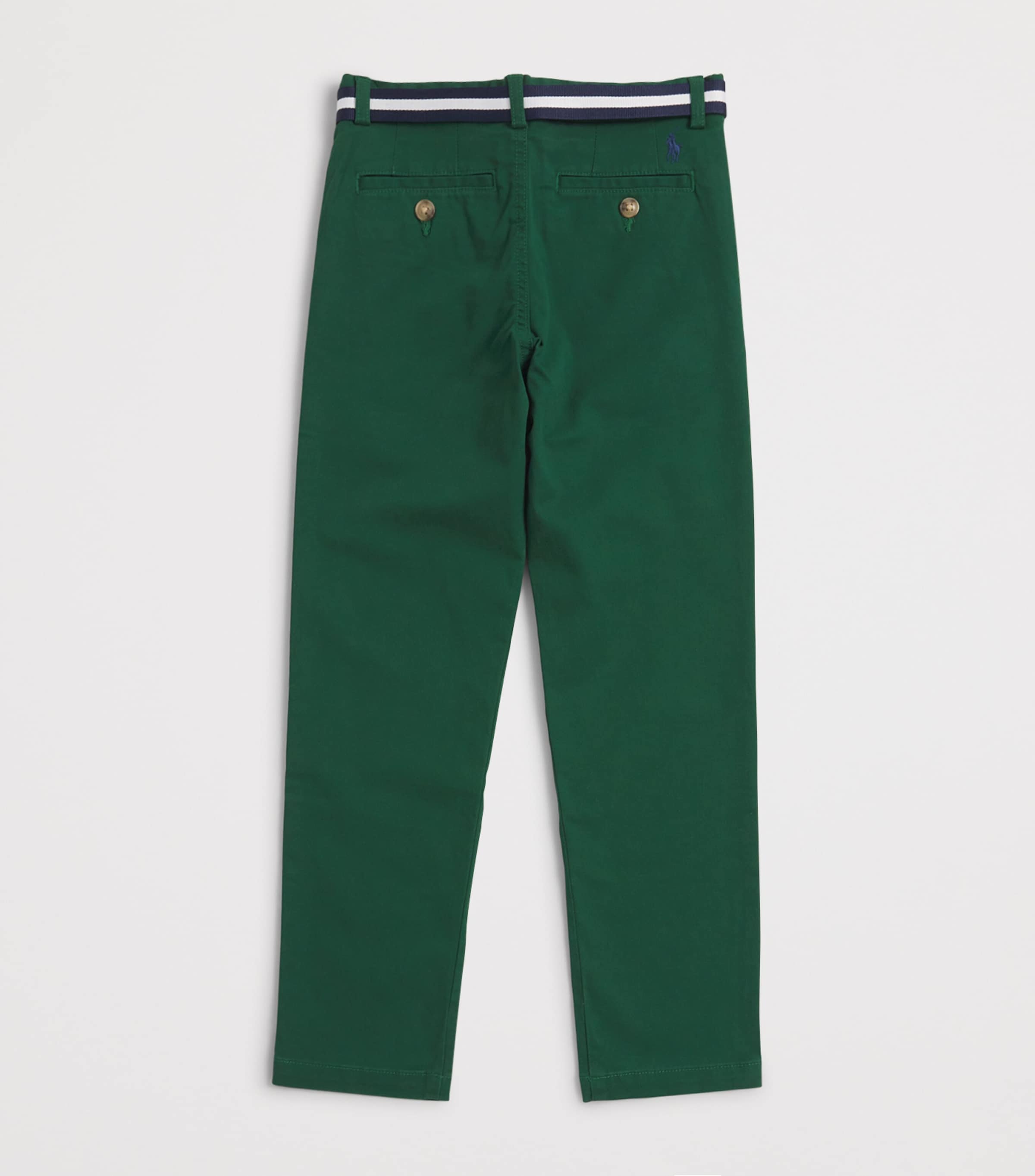 Ralph Lauren Kids Belted Bedford Straight Trousers (8-16 Years) Green Image 2