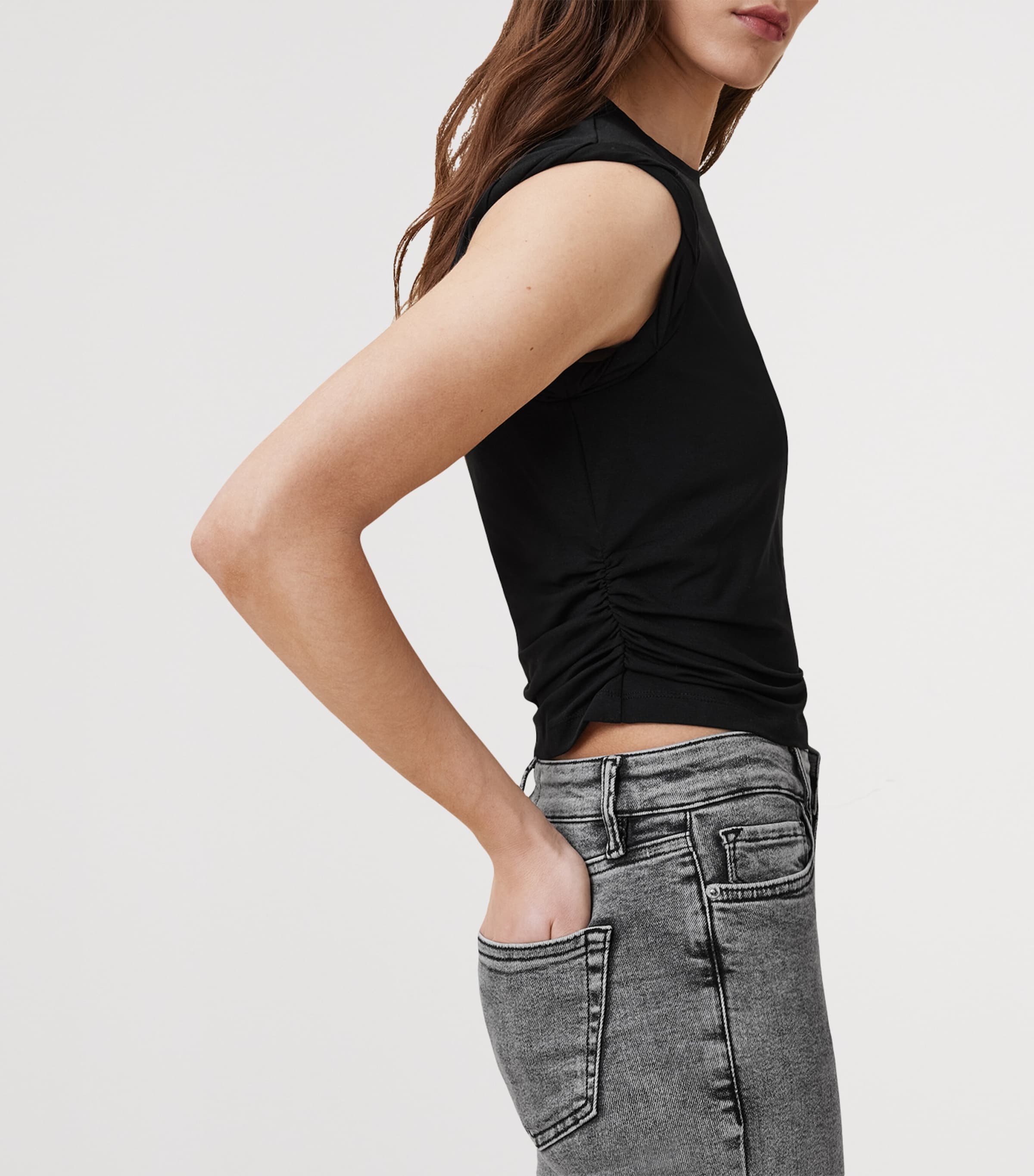 Cotton-Modal West Tank BLACK Image 5