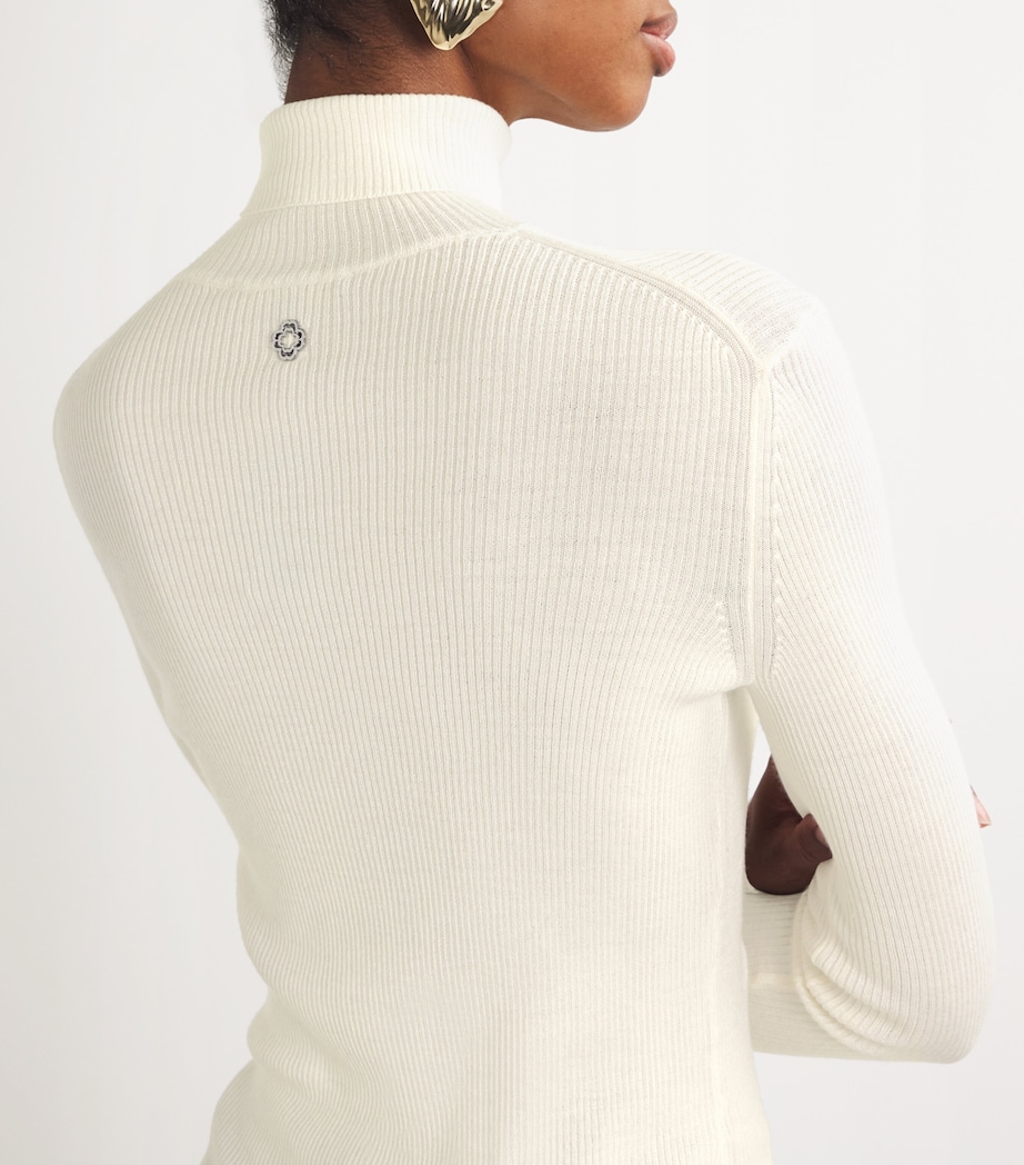 Wool-Silk Rollneck Sweater ECRU Image 6