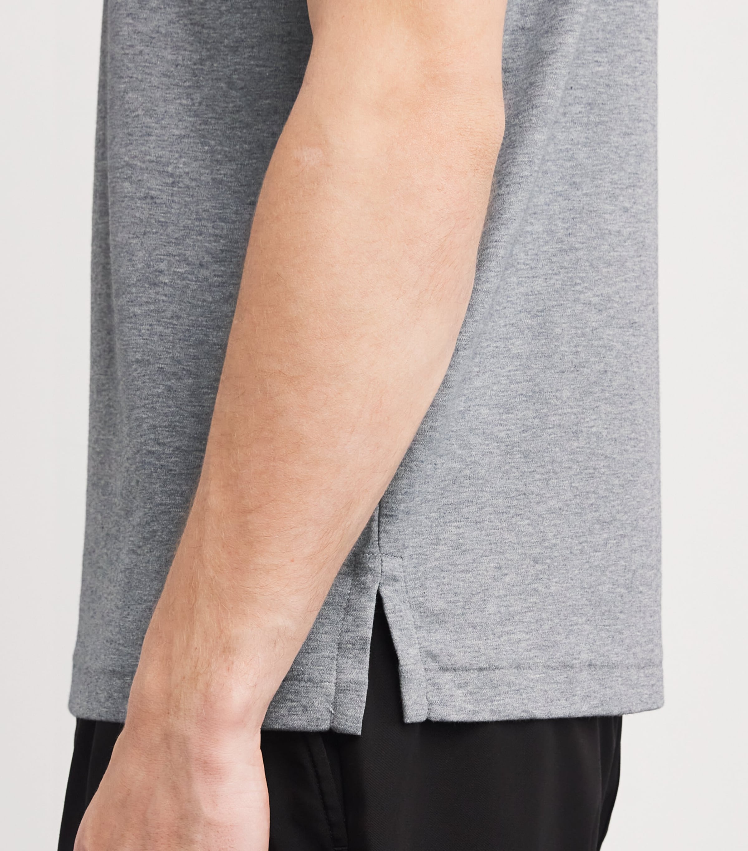 Cotton Custom-Fit Polo Shirt STEEL HEATHER Image 6