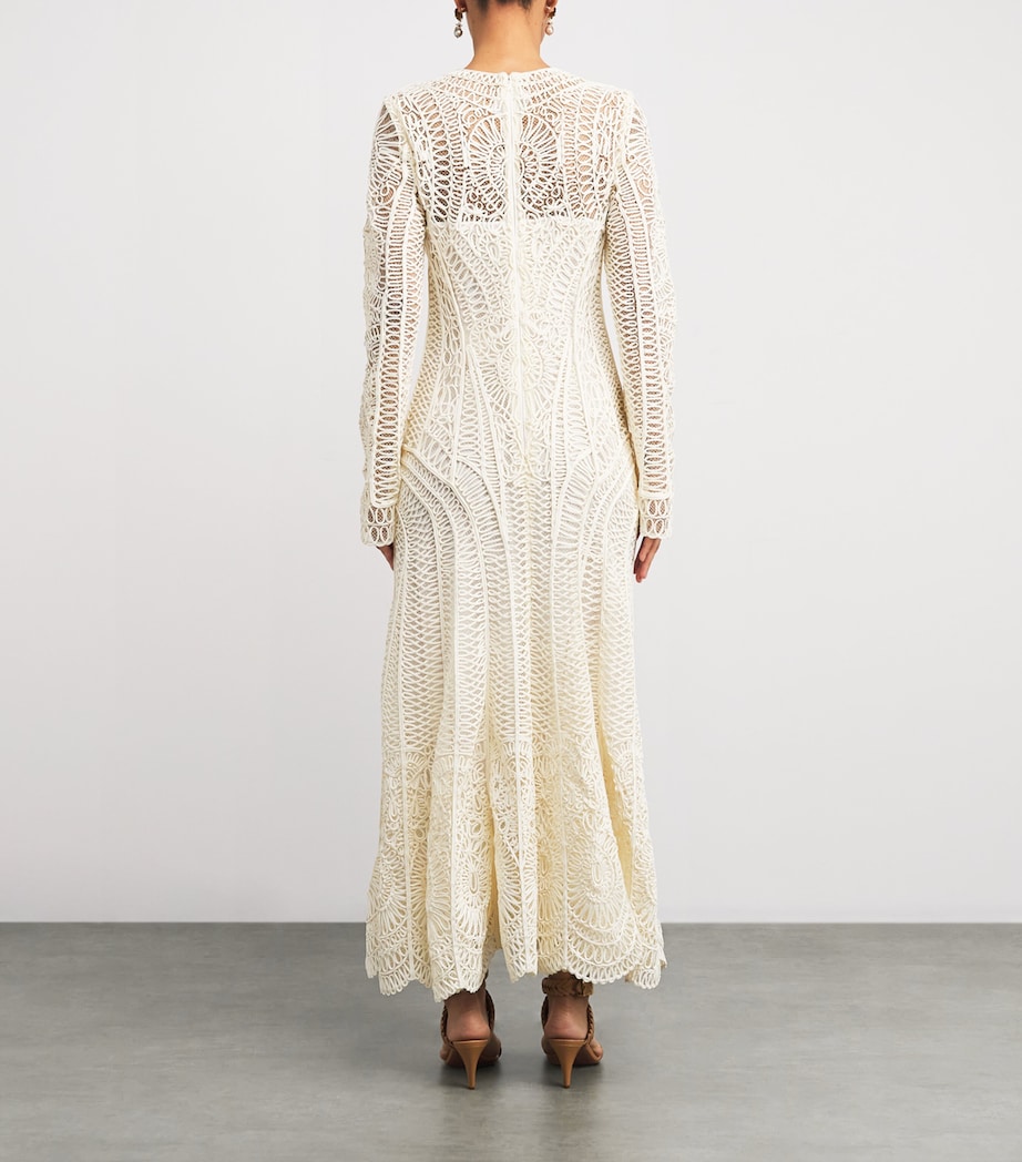 Guipure Lace Fiona Midi Dress IVORY Image 3