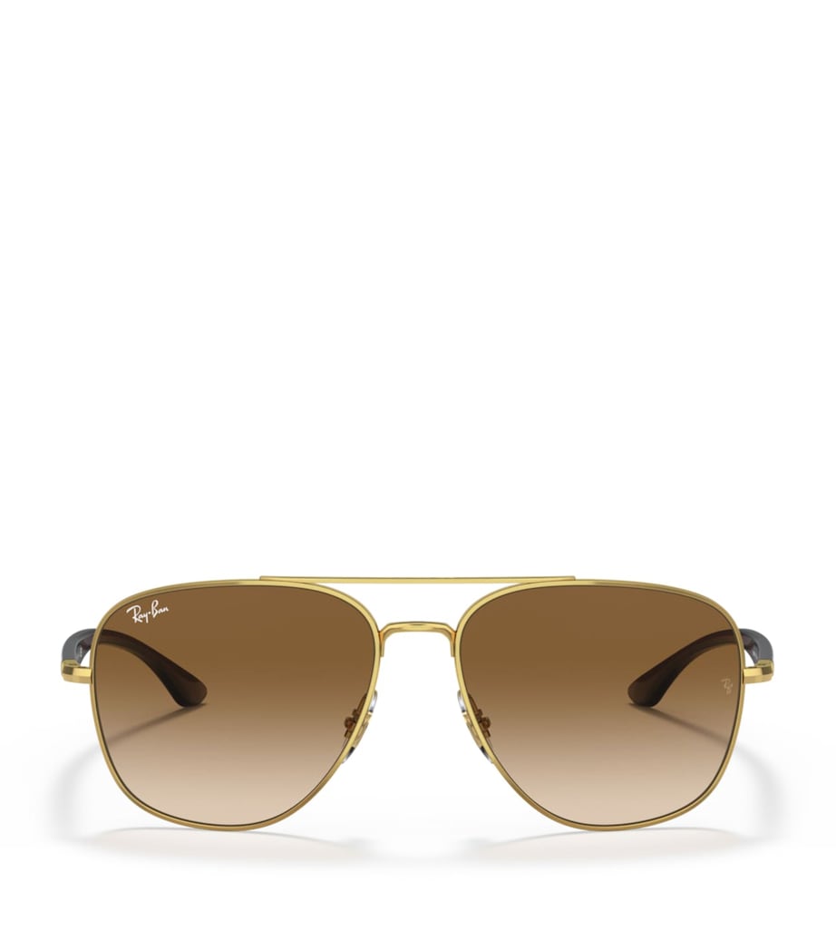 Ray-Ban Metal Square Sunglasses Gold Image 1