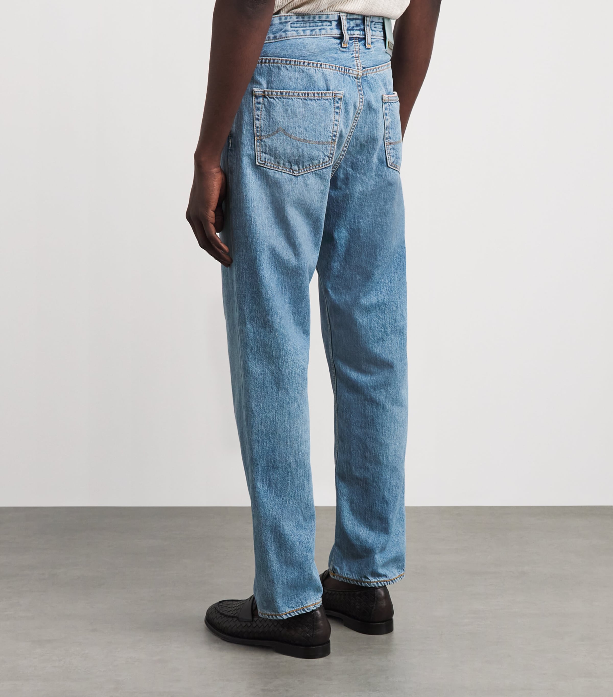 JACOB COHËN Mens Limited Edition Sean Relaxed Straight Jeans Medium Blue Image 5