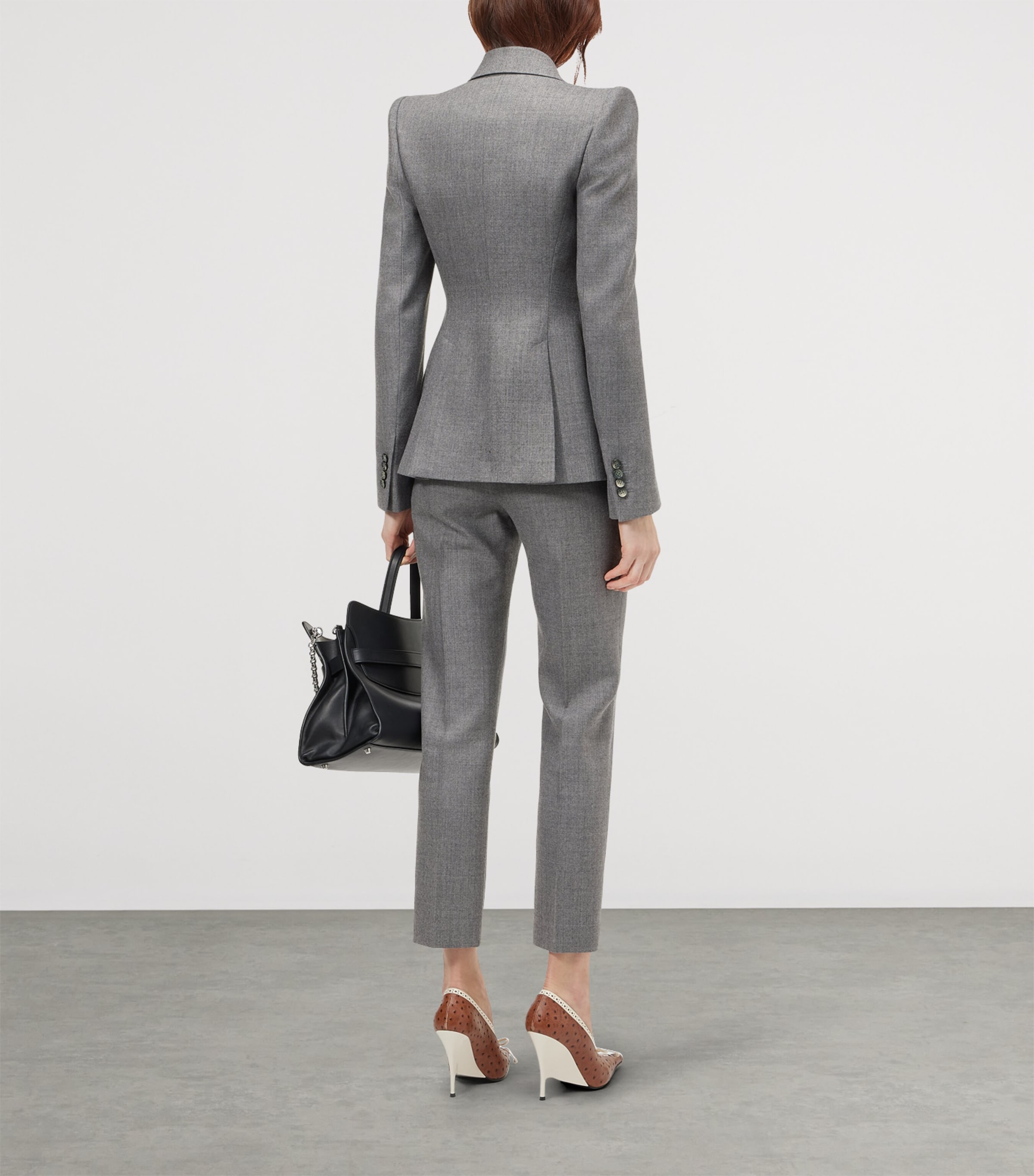 McQueen Womens Wool Single-Breasted Blazer Image 3