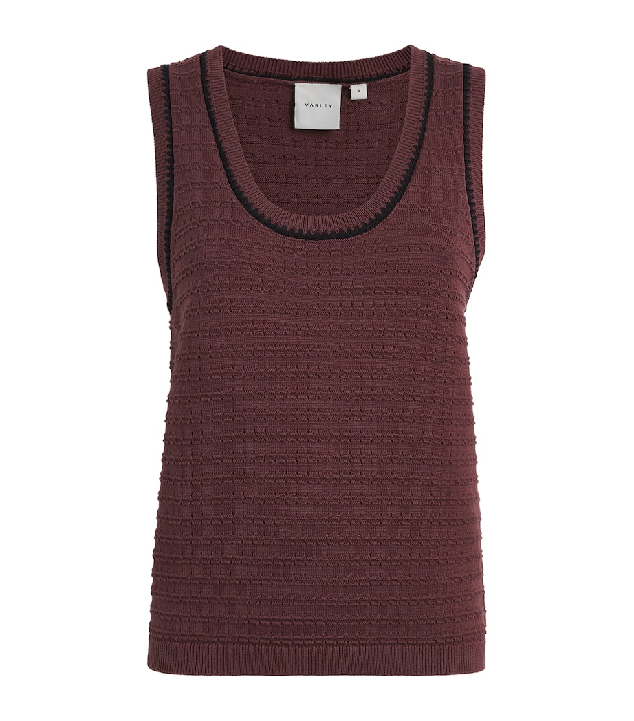 Varley Womens Cotton Knit Gideon Tank Top Ironwood Image 1