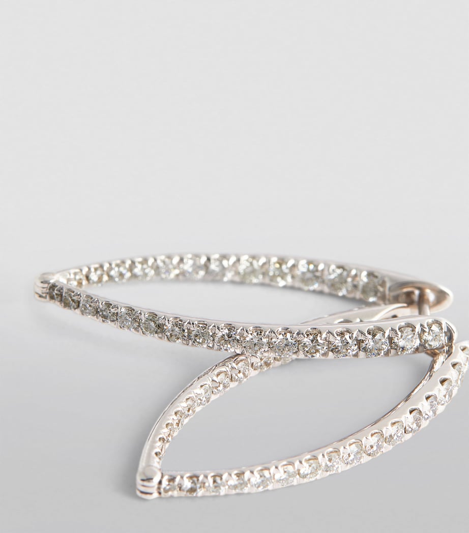 White Gold and Diamond Cristina Earrings WHITE GOLD Image 6