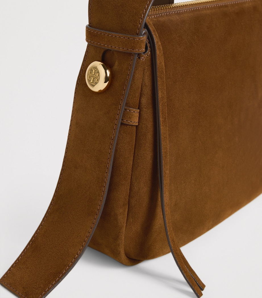 Suede Romy Shoulder Bag CARAMEL Image 6