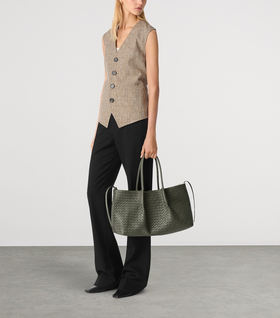 Intrecciato Leather Pinacoteca Tote Bag 3299 Image 2