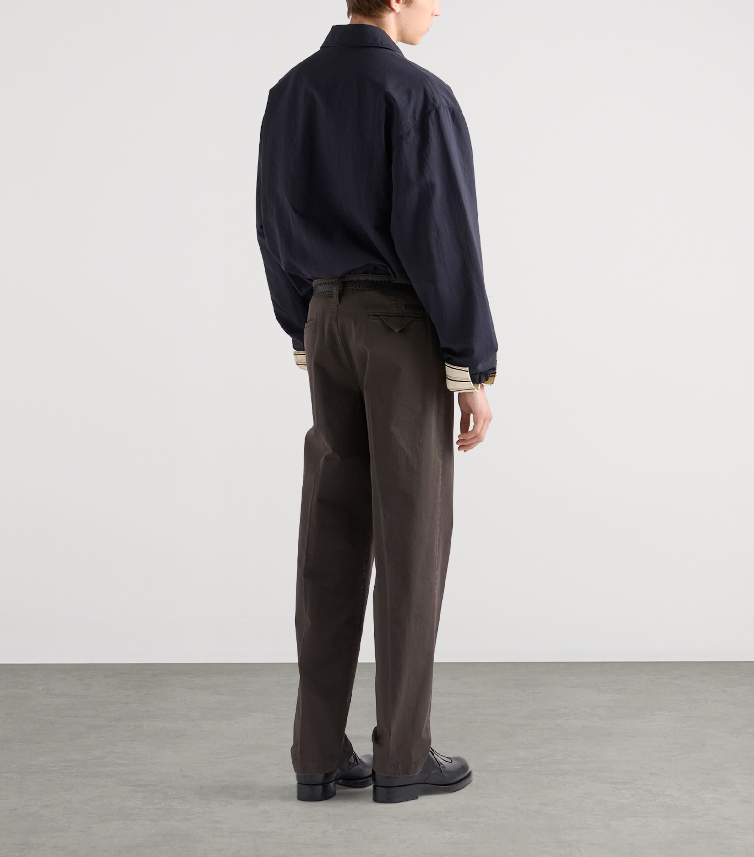 Prada Mens Technical Shirt Jacket Blue Image 5