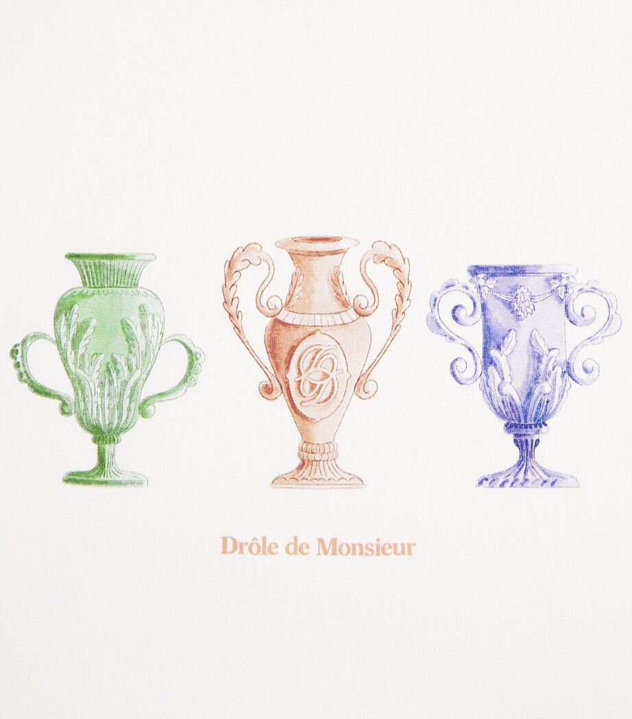 Drôle de Monsieur Cotton Signature T-Shirt Off White Image 6