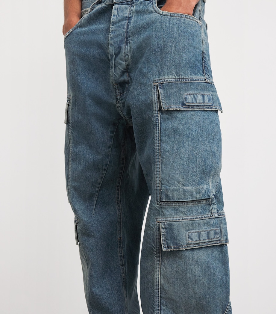 Double Cargo Jeans WASHED INDIGO - 28 Image 6