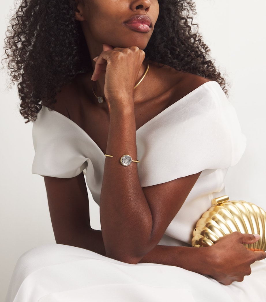 Yellow Gold and Diamond Baby Malak Bangle YELLOW GOLD Image 5