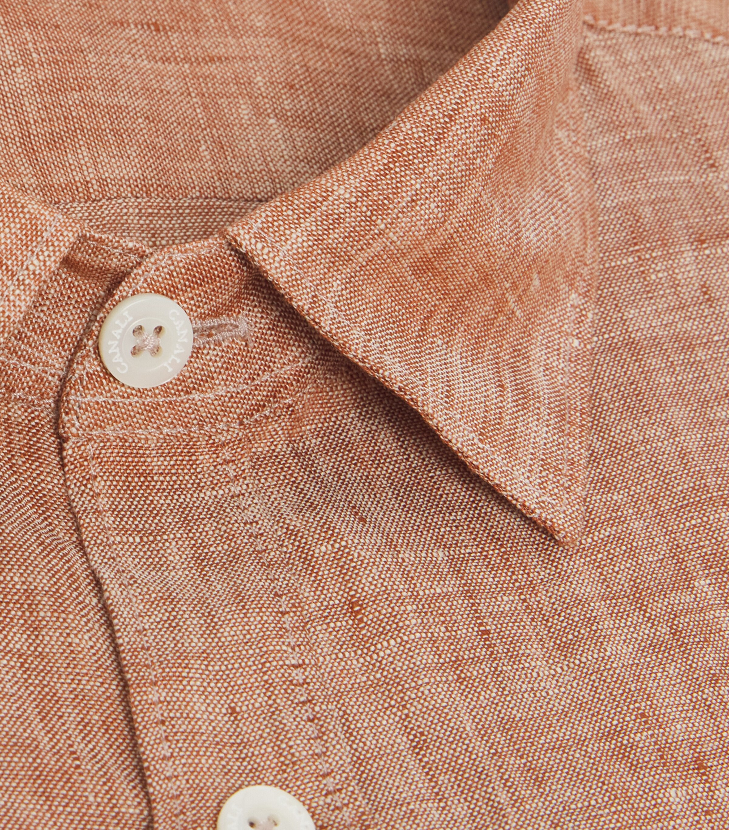 Canali Mens Linen Shirt Image 5