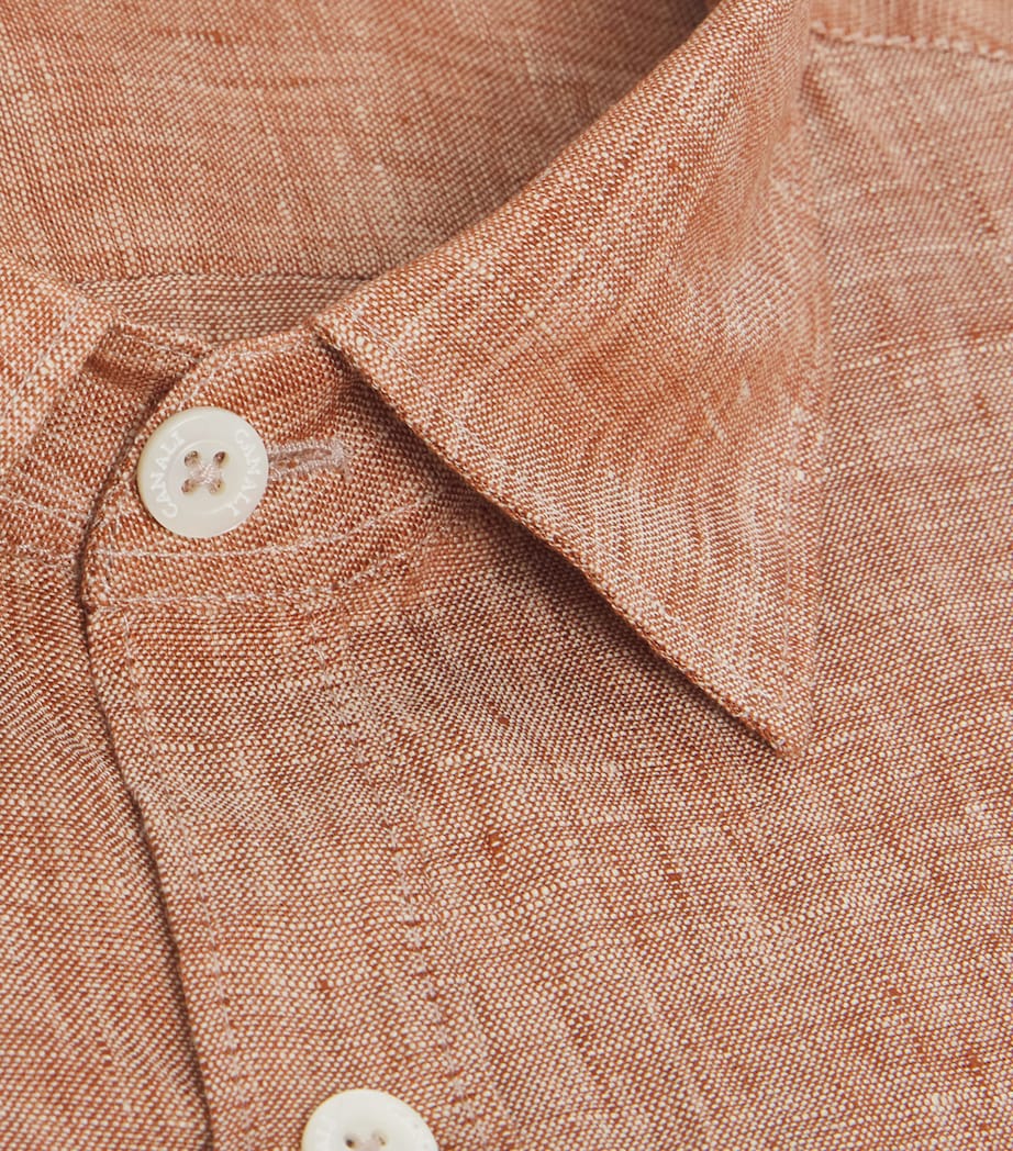Canali Mens Linen Shirt Image 5