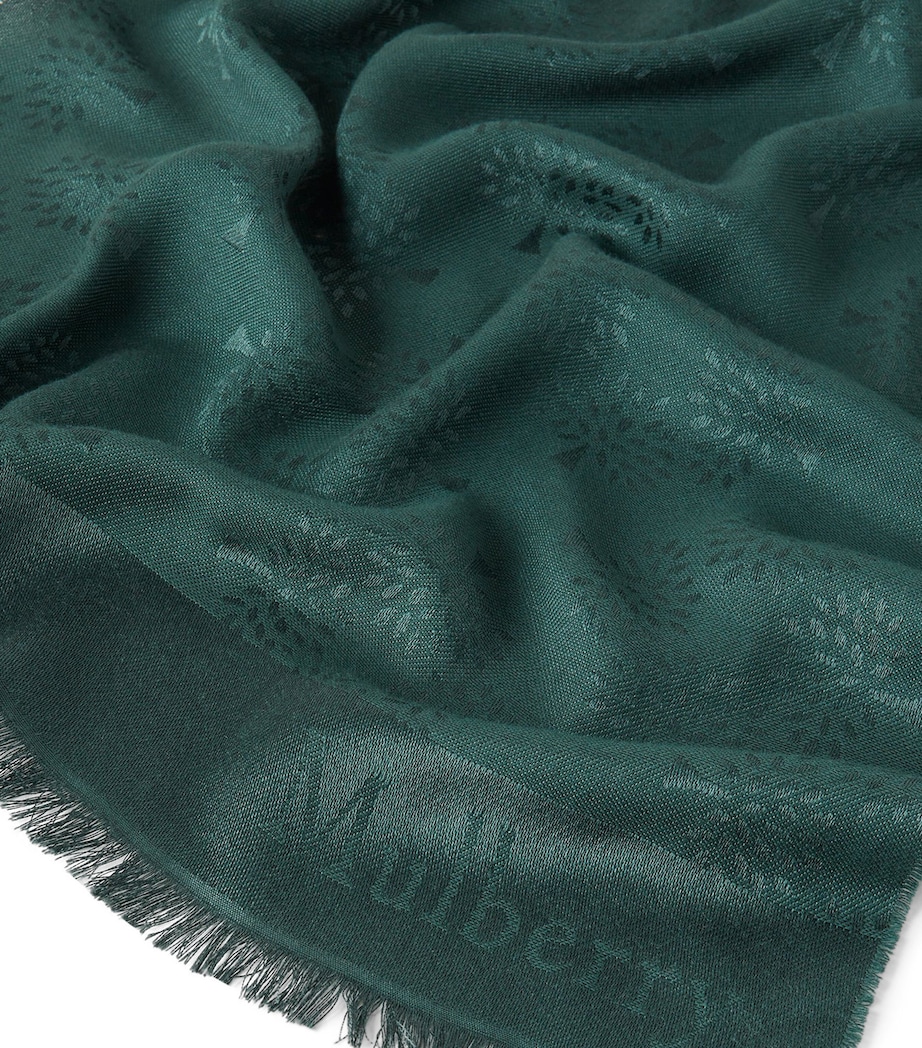Rectangular Tree Scarf MULBERRY GREEN Image 2
