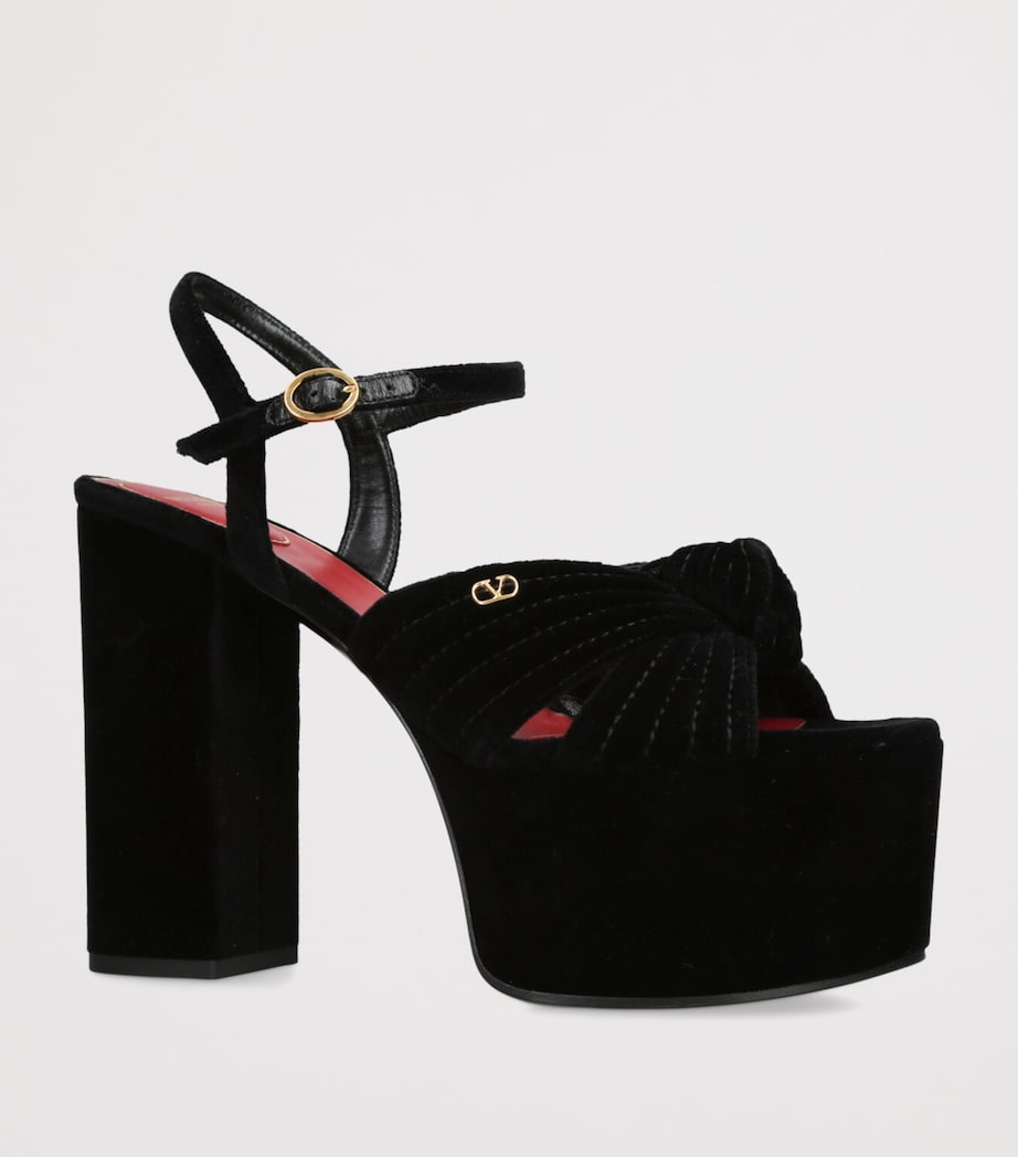 Velvet Crasher Platform Sandals 125 BLACK Image 3