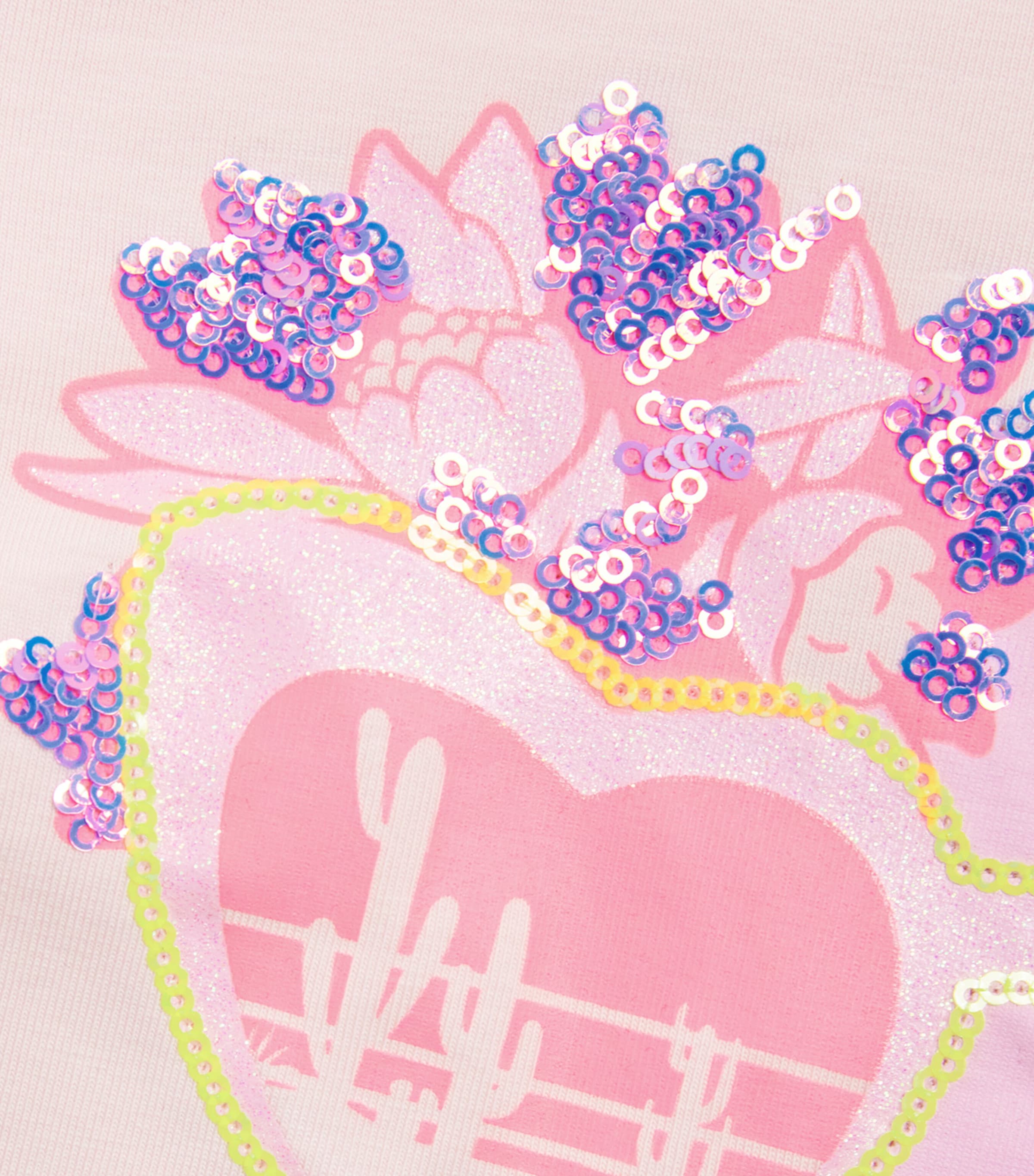 Stretch-Cotton Embellished Graphic T-Shirt (2-12 Years) 44LPINK  PALE Image 3