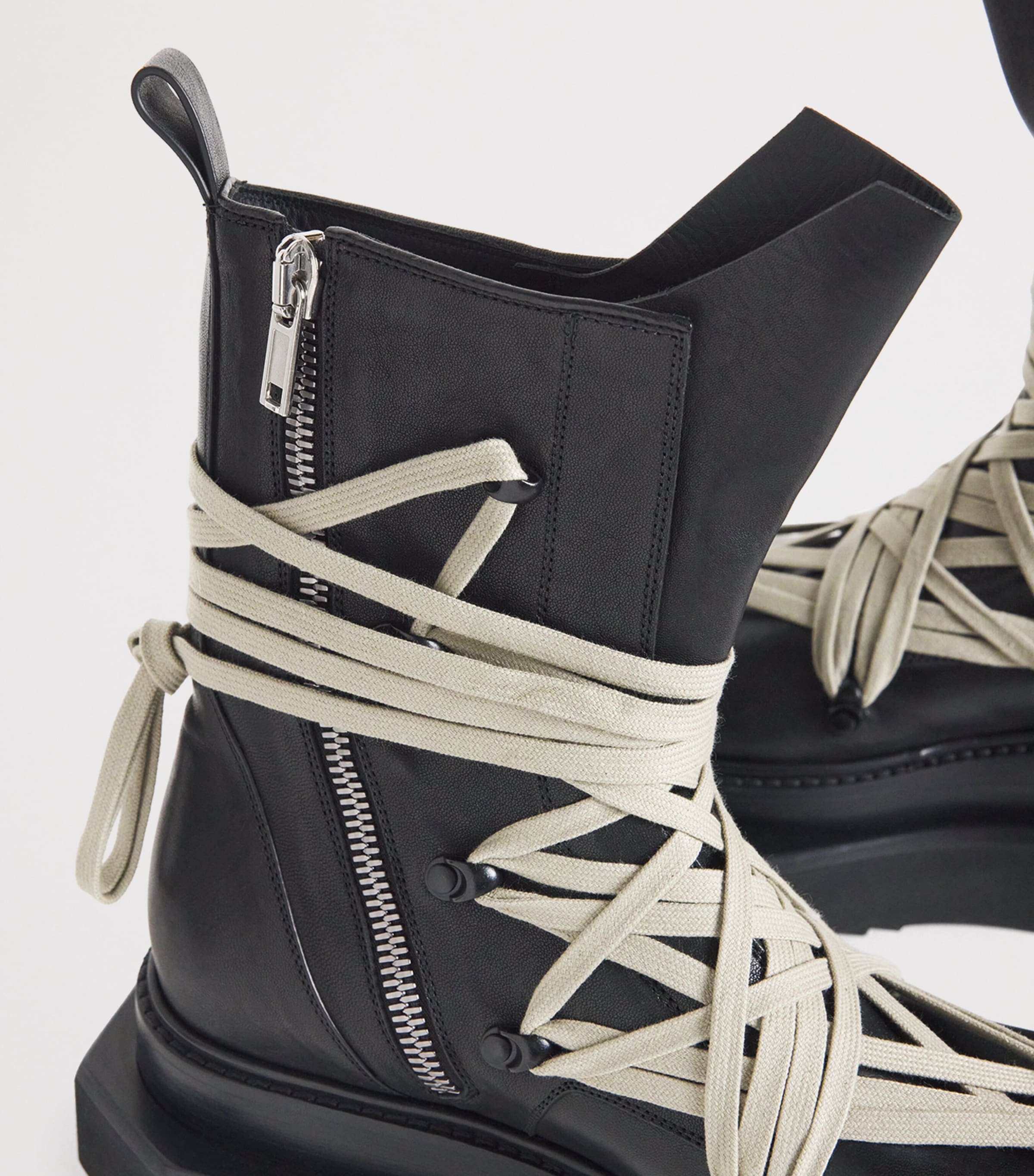 Rick Owens Black Mega-Lace Turbo Cyclops Boots | Harrods US