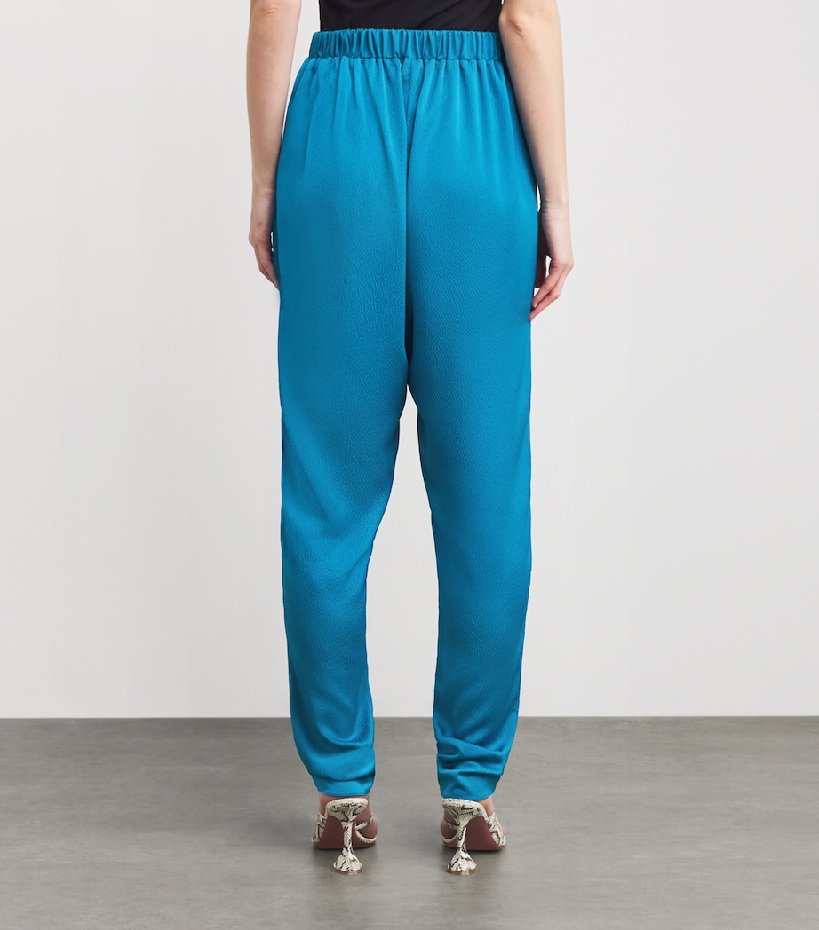 Organic Cotton Crinkle Iteratio Trousers LAGUNA BLUE Image 4
