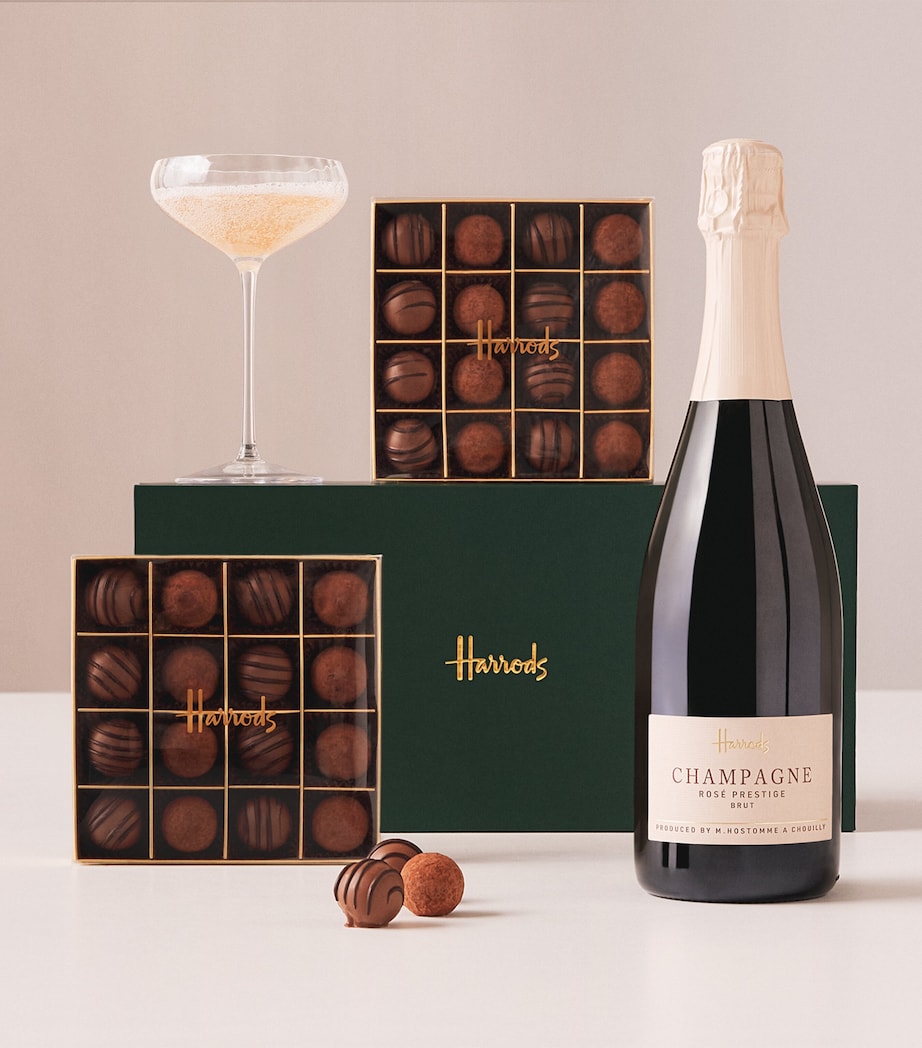 Harrods The Rosé Champagne and Truffles Gift Box Image 1