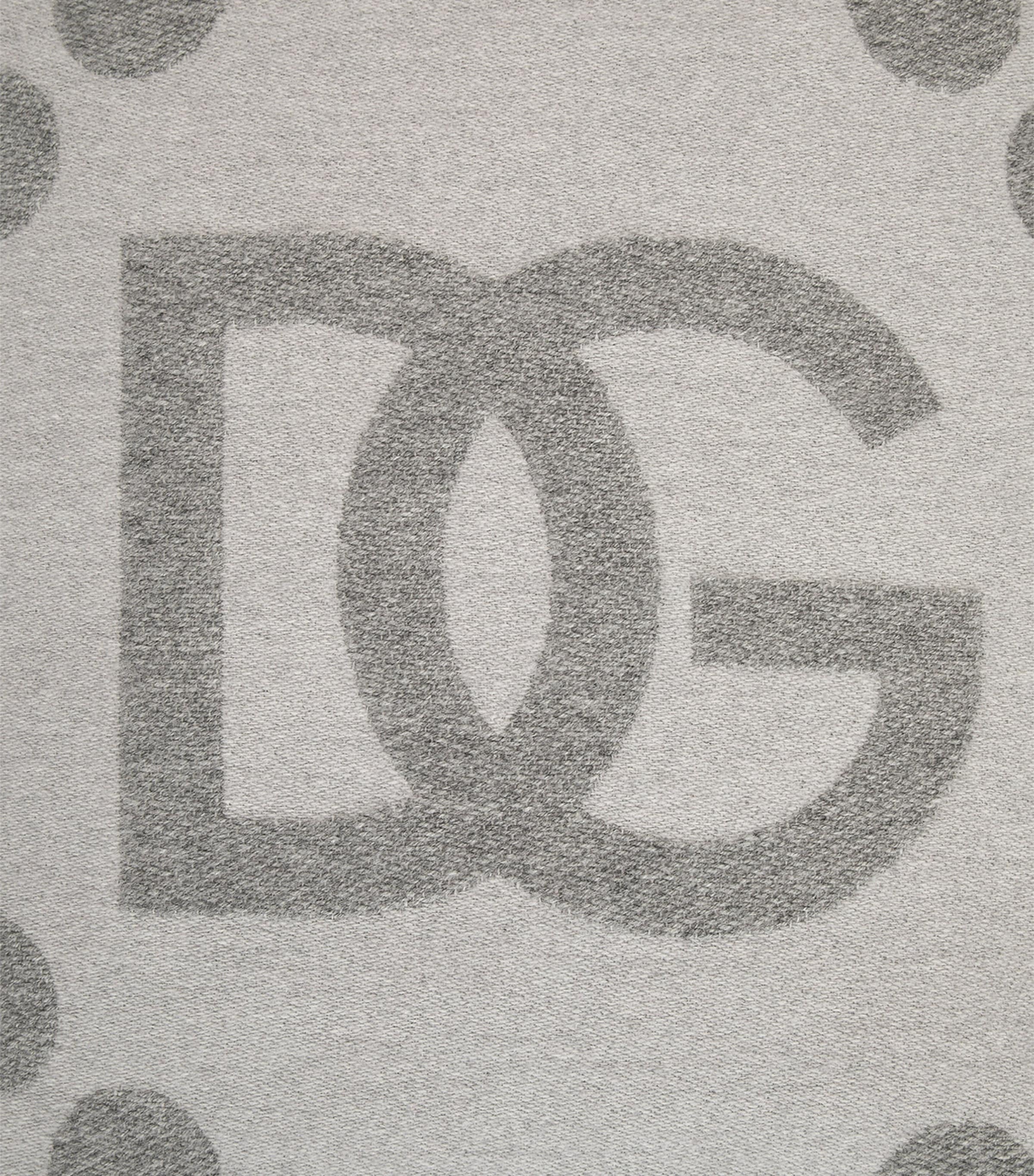Wool-Silk-Cashmere Logo Cushion (50cm x 50cm) U0060-GRIGIO CHIARO Image 4
