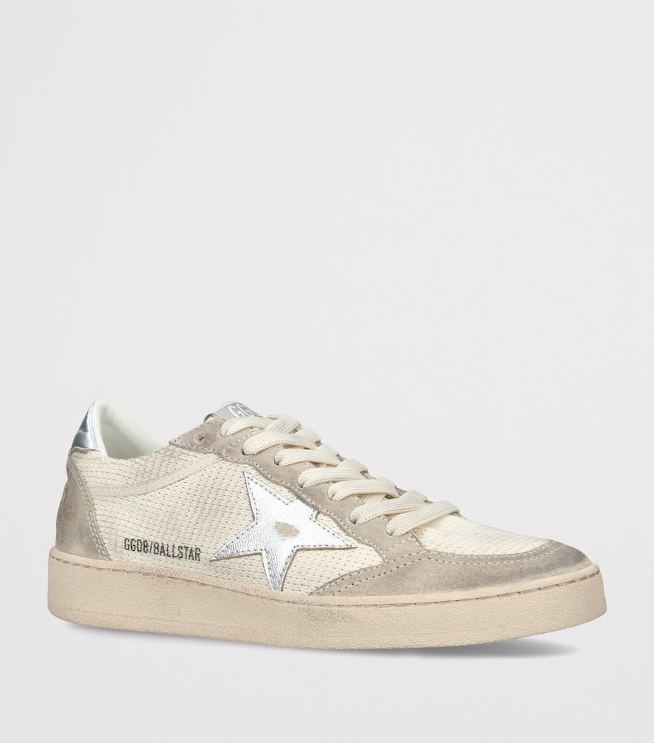 Golden Goose Fabric and Suede Ball Star Sneakers Beige Oth Image 3