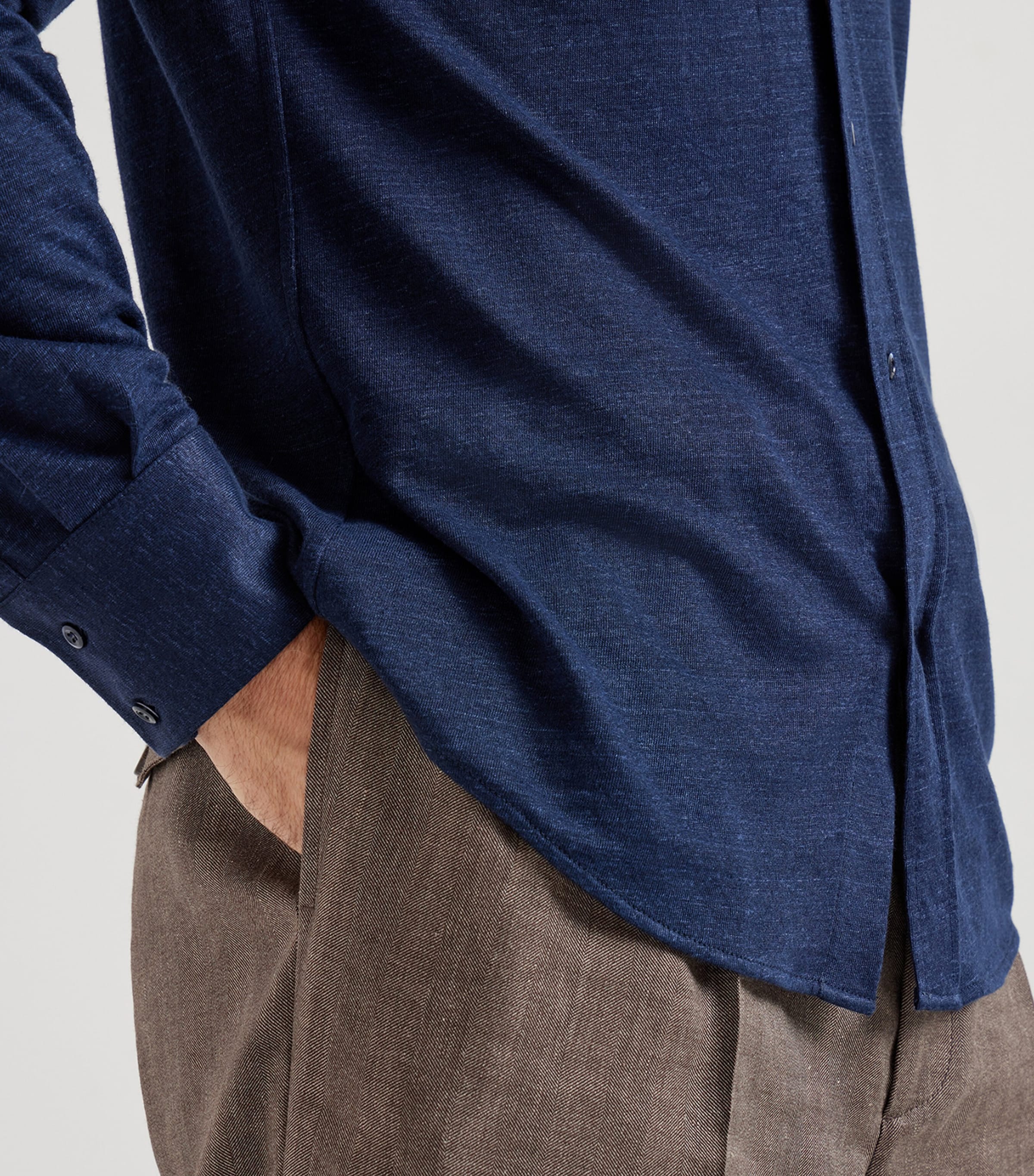 Linen-Cotton Jersey Shirt C006 Image 6