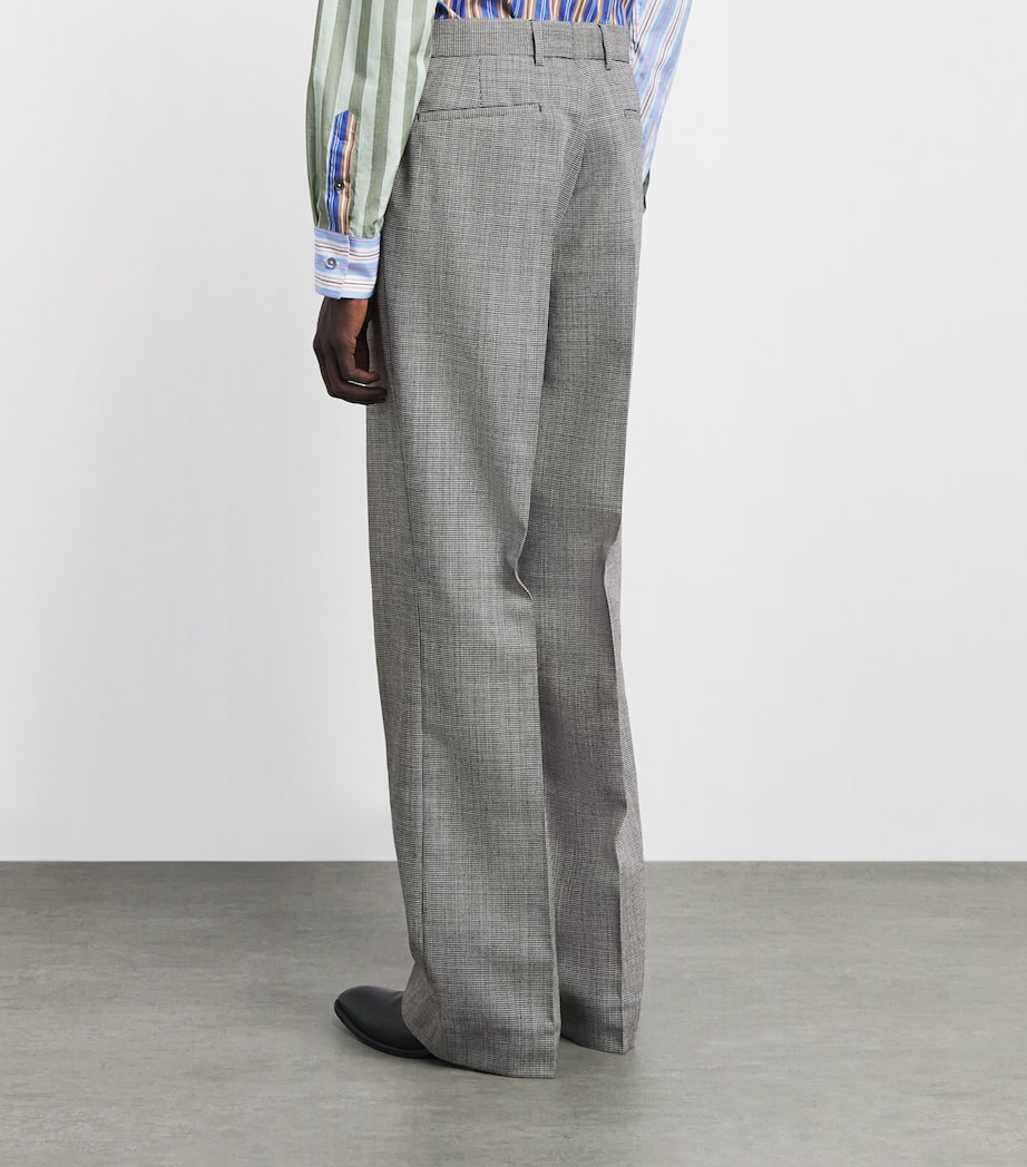 AMIRI Mens Houndstooth Bootcut Trousers Black Image 5
