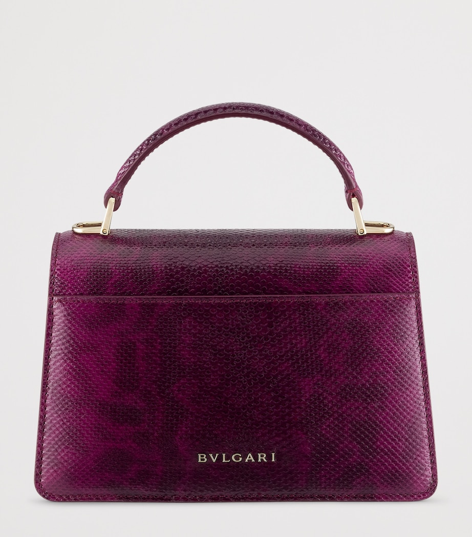 Bvlgari Karung Leather Serpenti Forever Top-Handle Bag Purple Image 2
