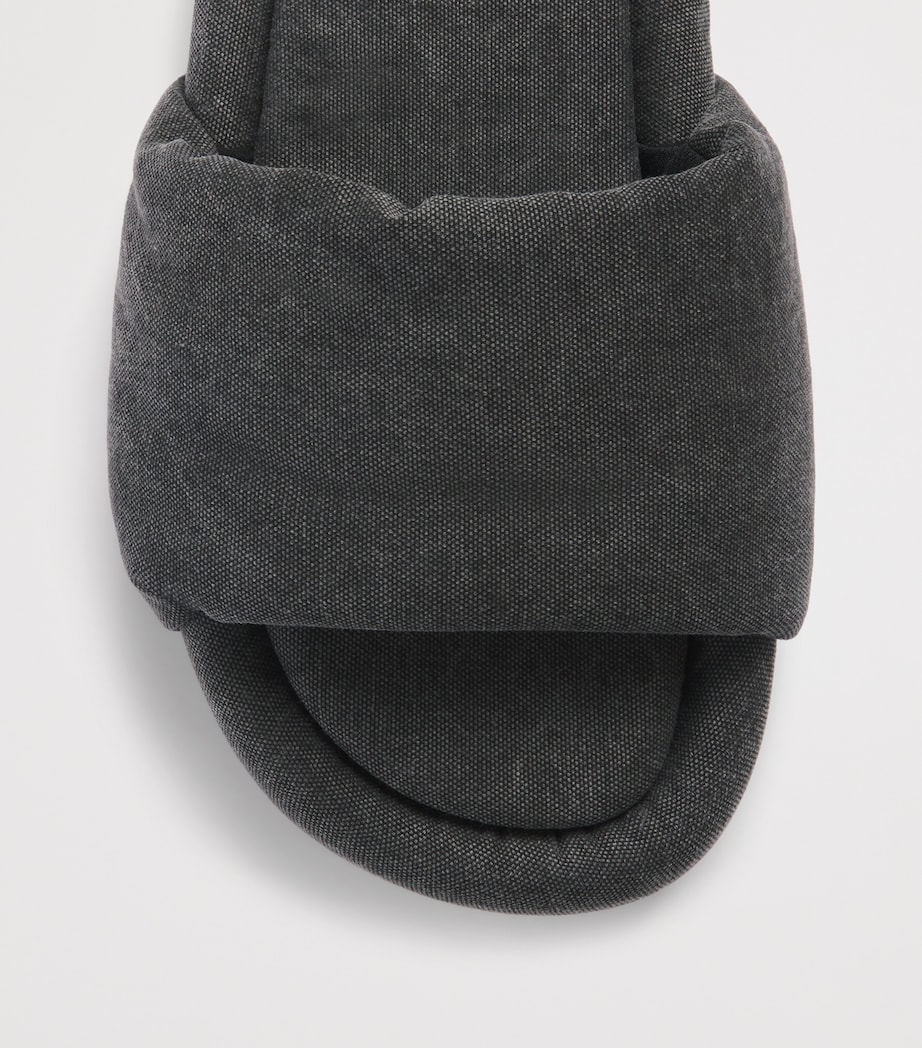 Rick Owens Canvas Chancla Slides Gravel Image 6