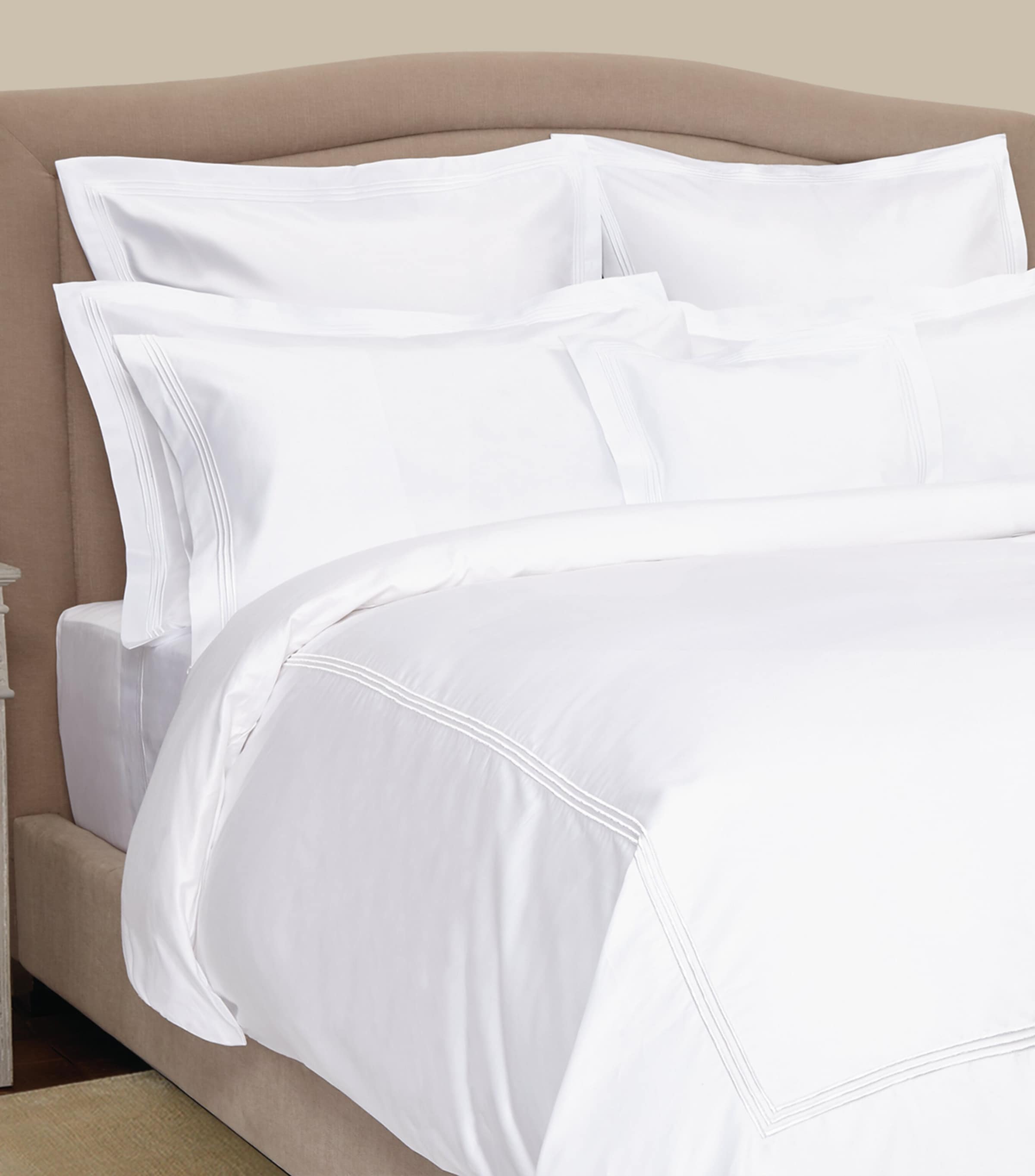 Peter Reed Lancaster Double Fitted Sheet In White