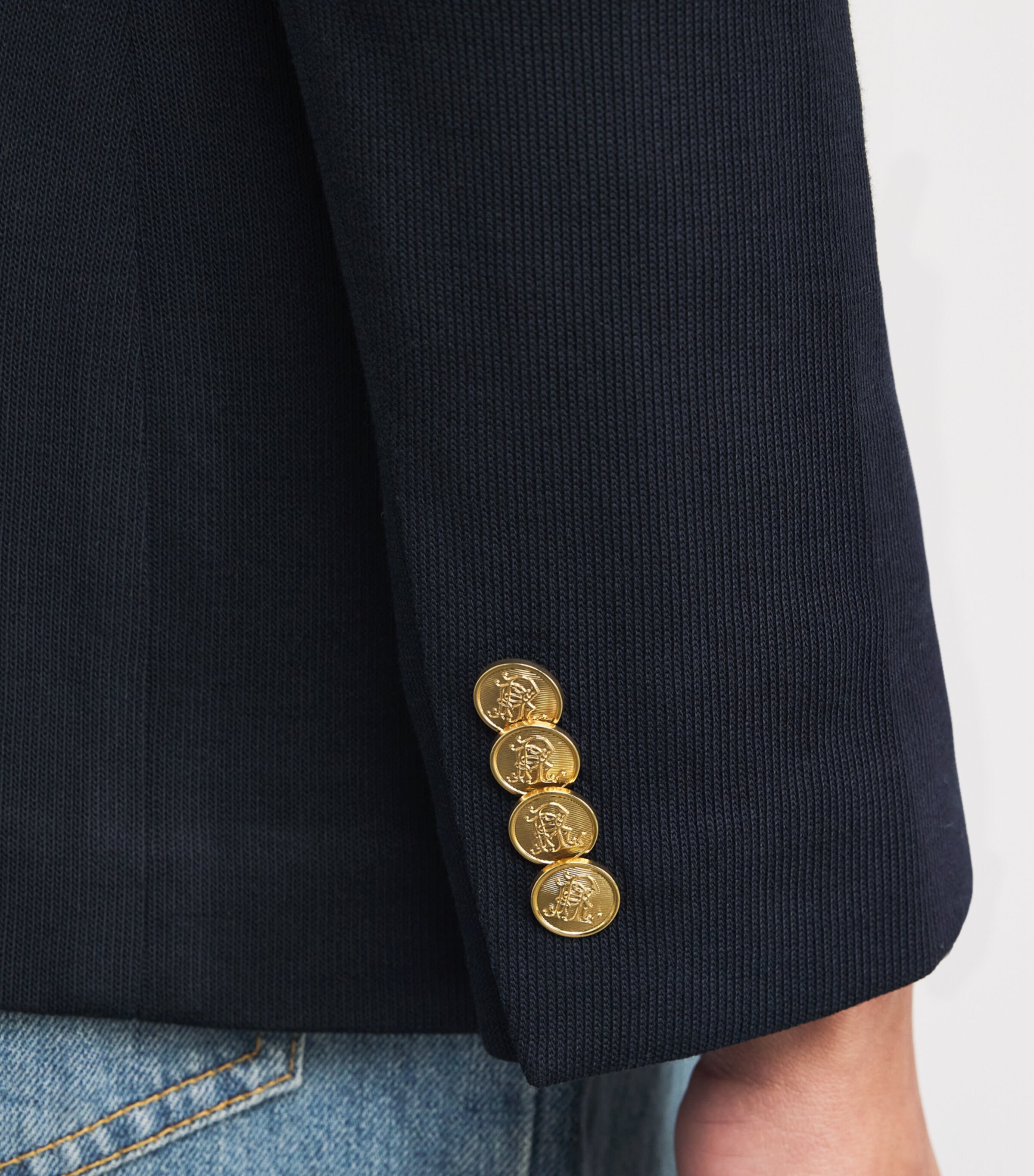 Cotton-Blend Embroidered Blazer PARK AVENUE NAVY Image 6