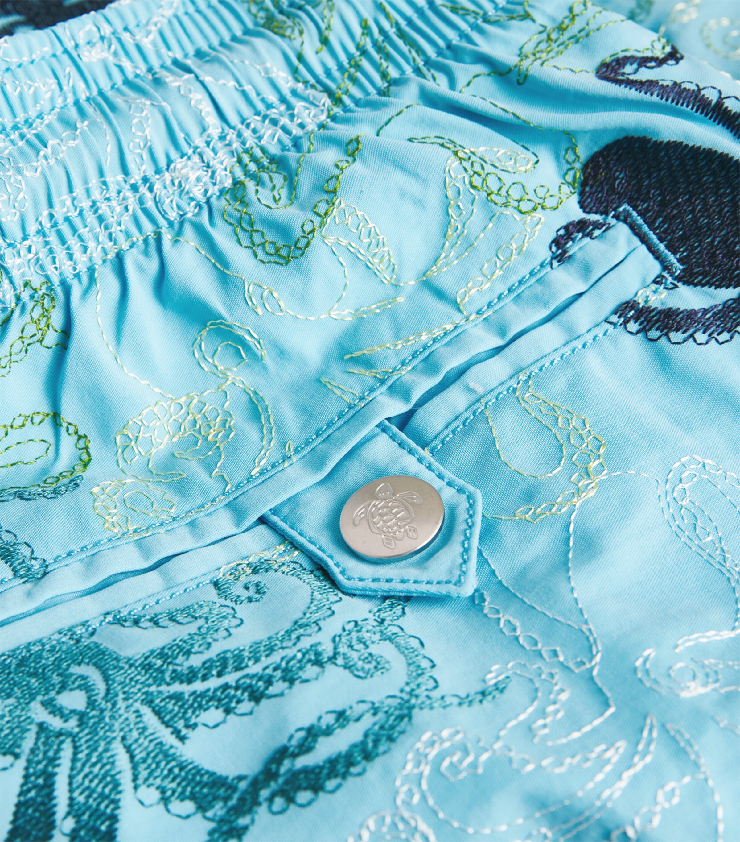 Vilebrequin Blue Octopussy Embroidered Mistral Swim Shorts