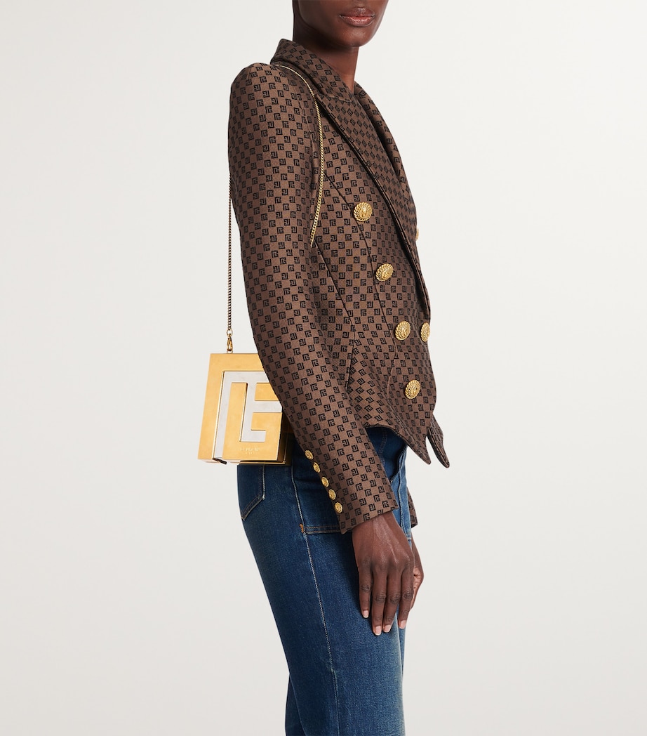 Metal Monogram Clutch Bag IAB OR/ARGENT Image 3