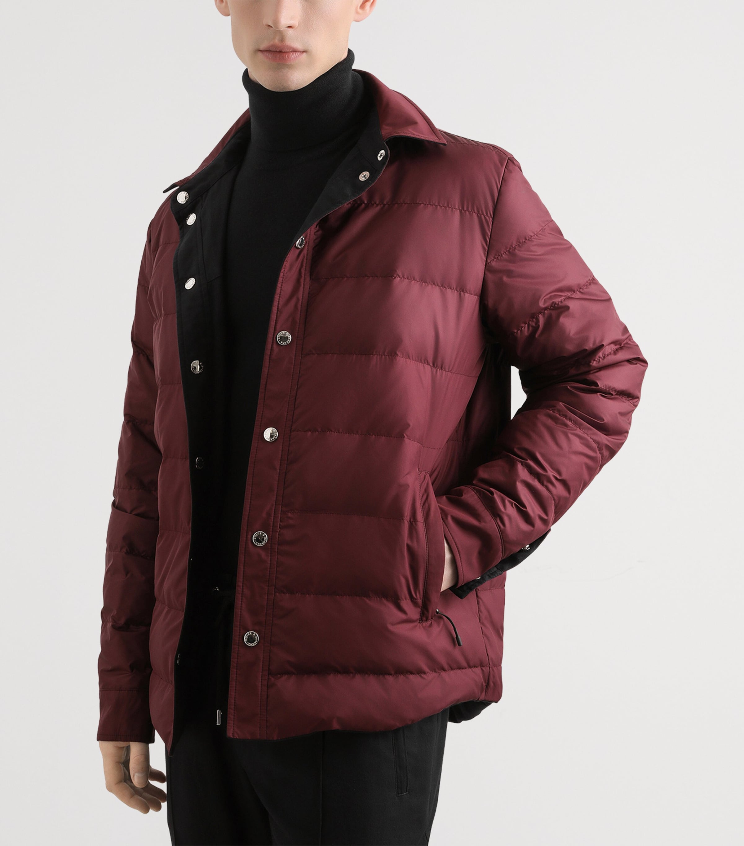 Cotton-Blend Reversible Shirt Jacket S8031-FANTASY Image 6