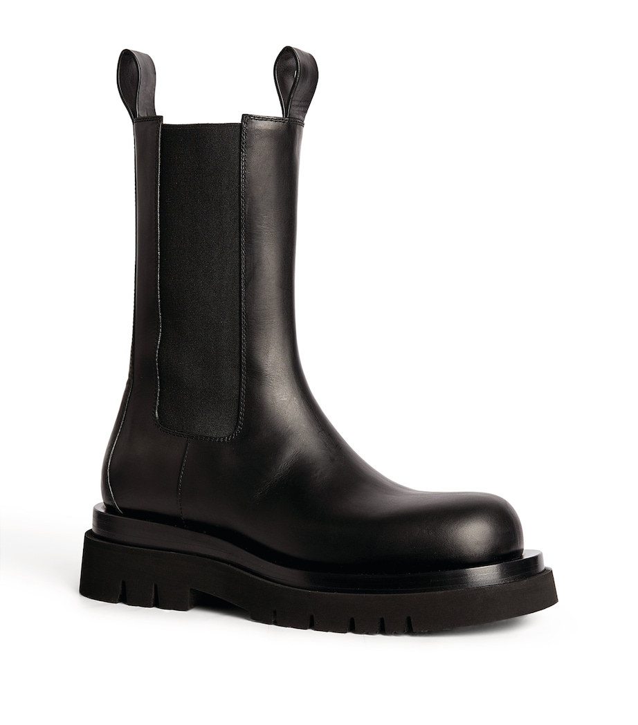 Leather Lug Boots NERO/NERO Image 4