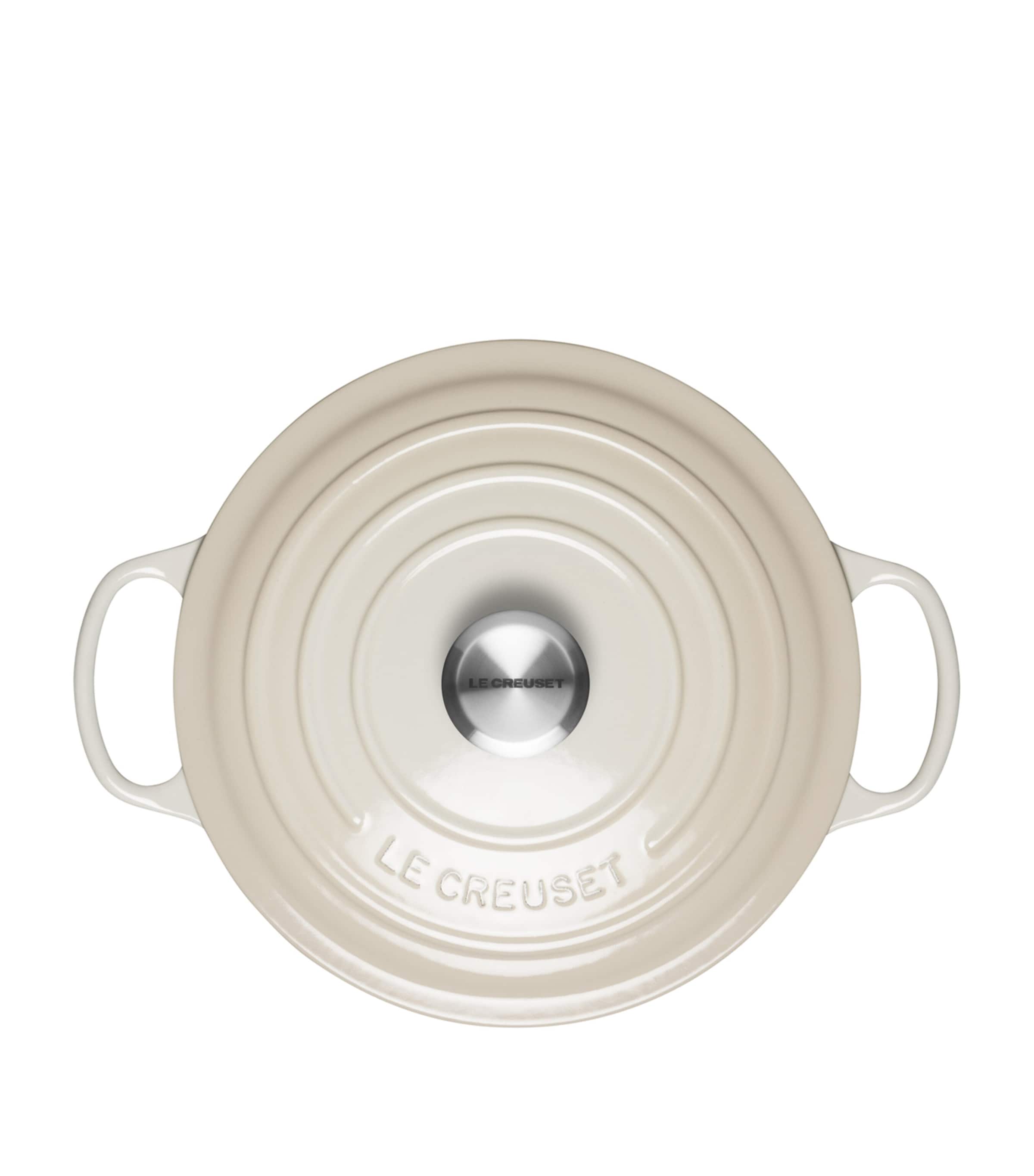 Le Creuset Cast Iron Round Casserole Dish (26cm) Meringue Image 5