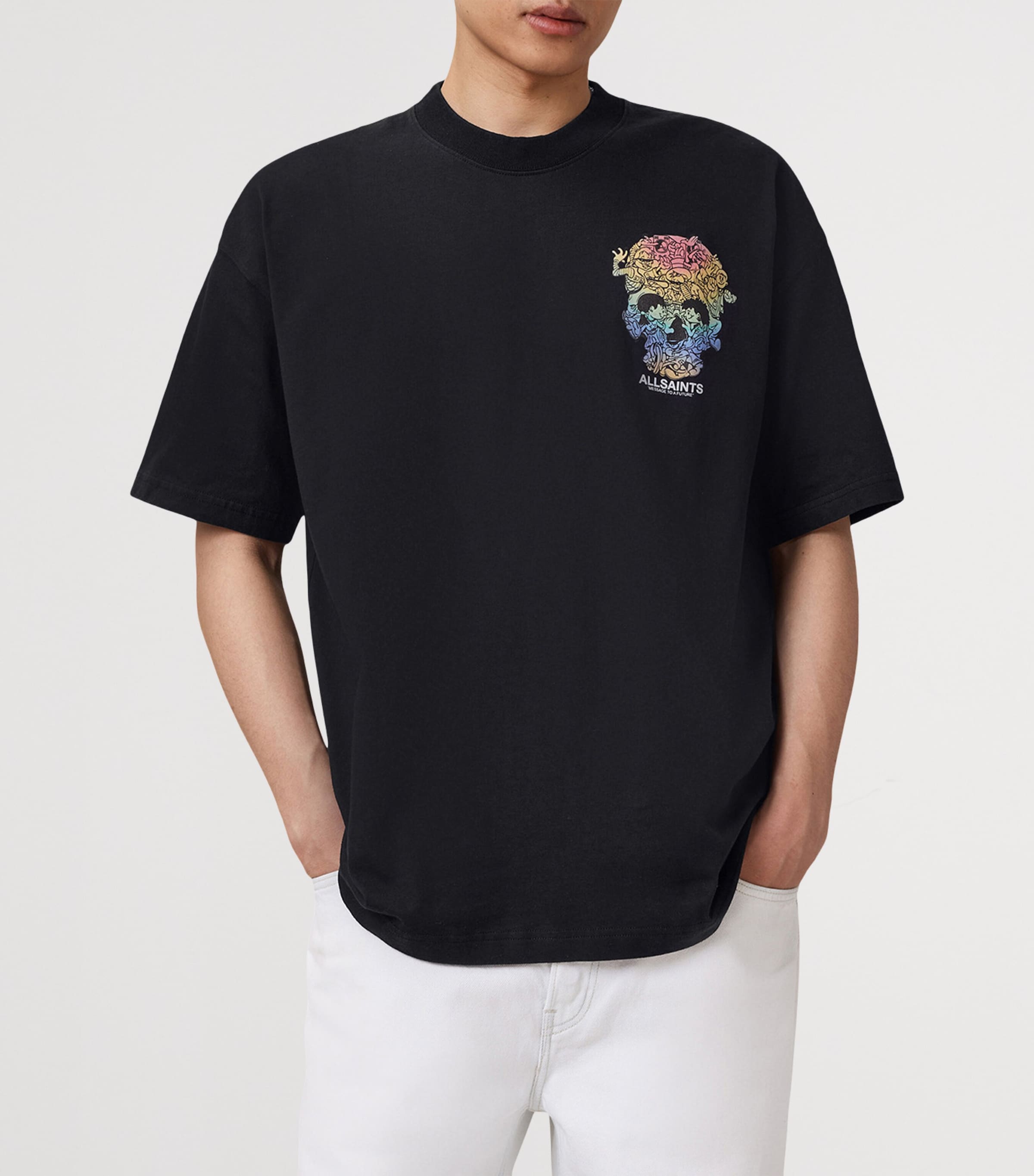 Organic Cotton Trance T-Shirt WASHED BLACK Image 4