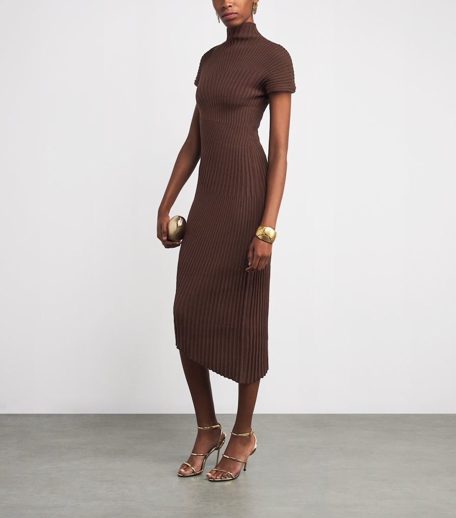 Knitted Chrysta Midi Dress JAVA Image 2
