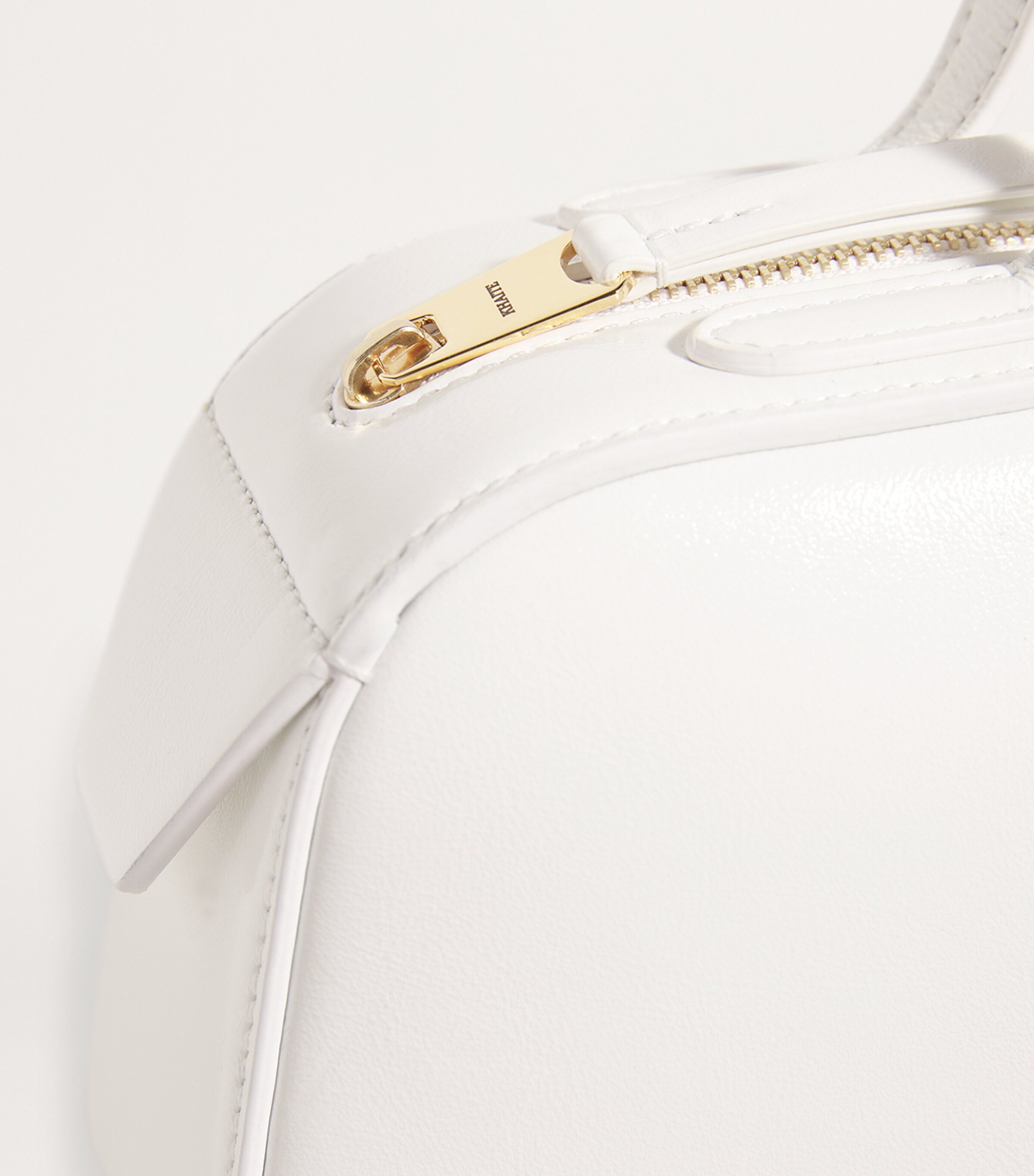 Khaite Leather Simona Shoulder Bag Optic White Image 4
