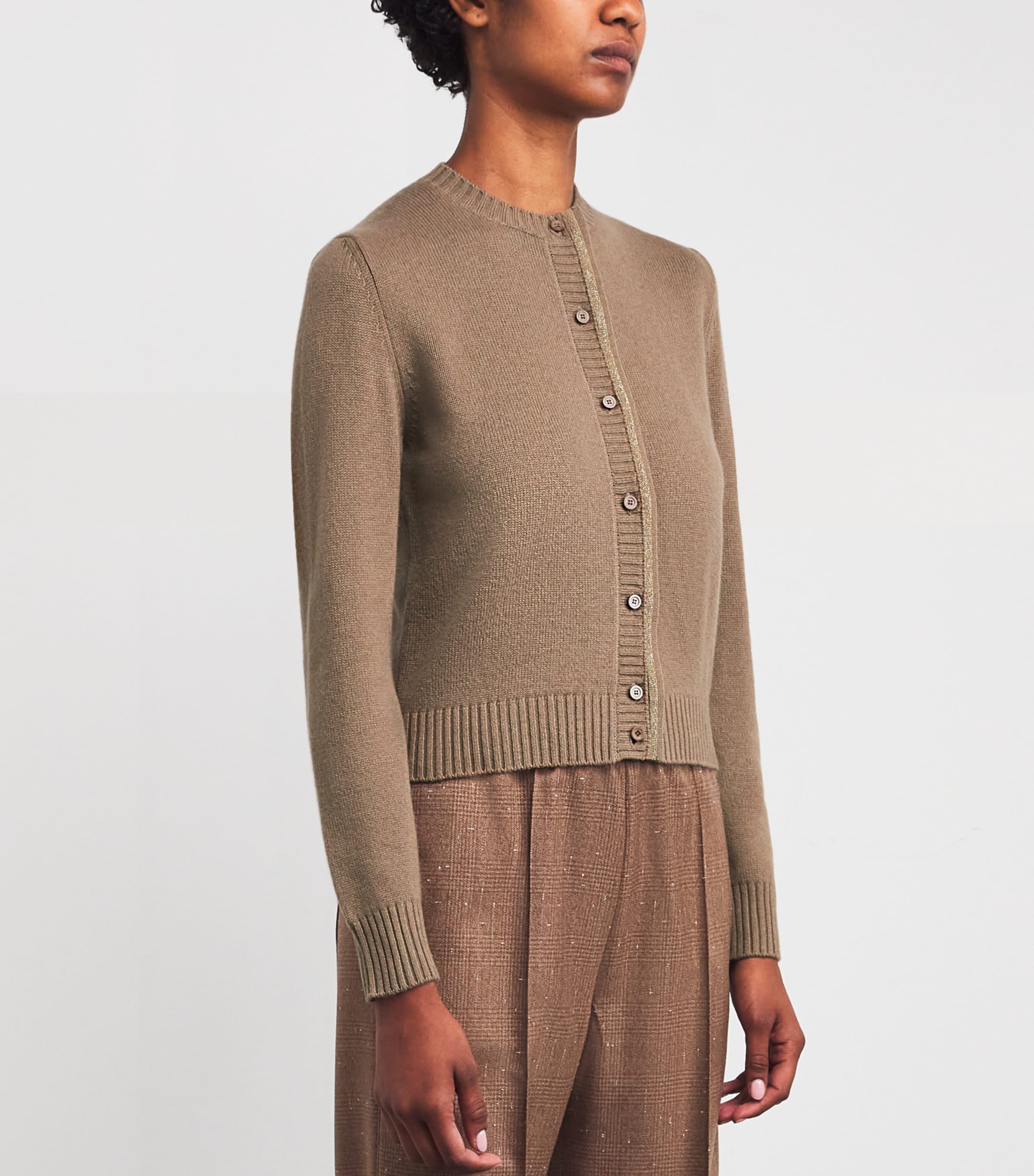 Fabiana Filippi Beige Wool-Silk-Cashmere Cardigan | Harrods US