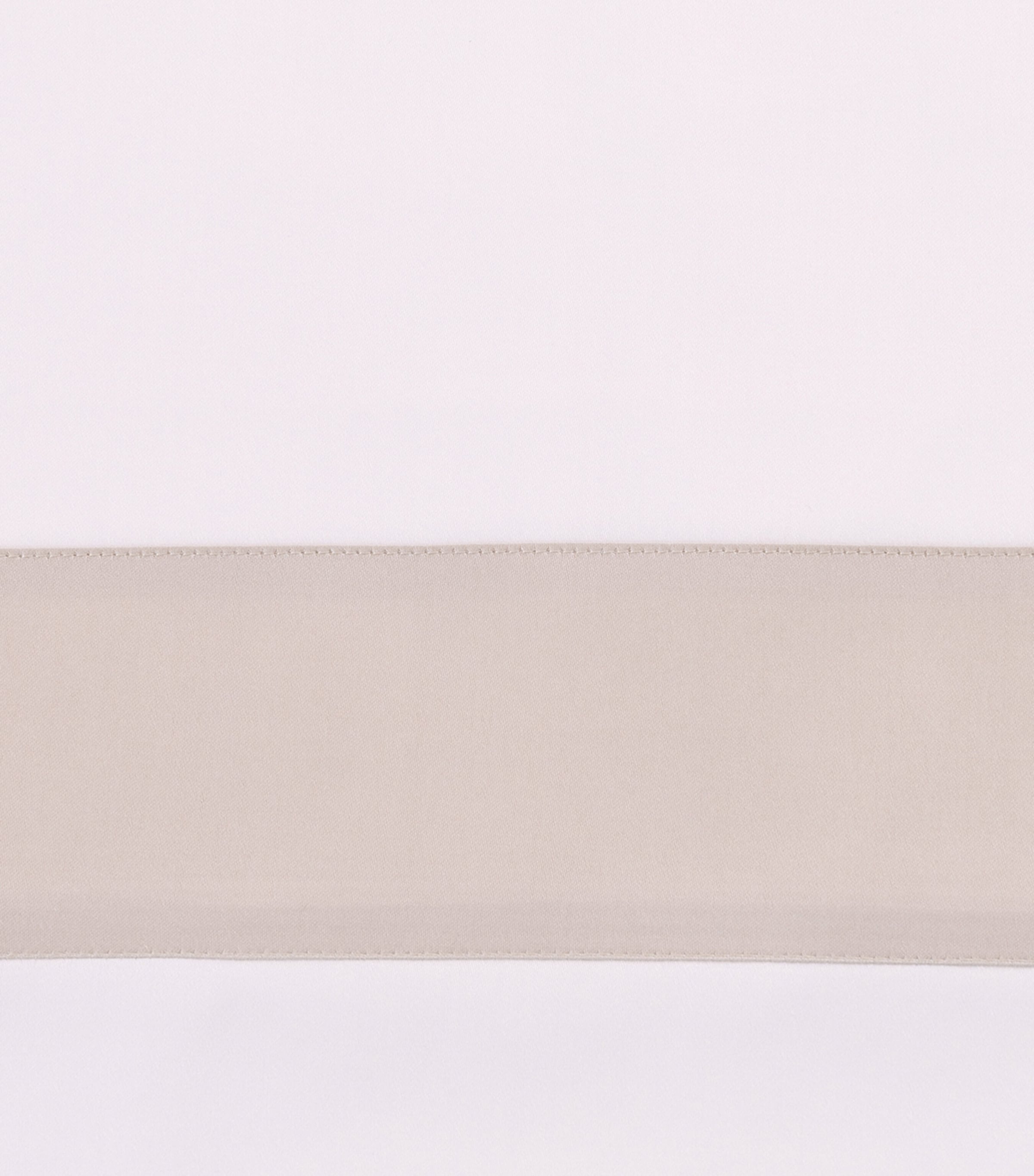 Frette Cotton Breeze Border Queen Duvet Cover (240cm x 220cm) Milk/greige Image 4